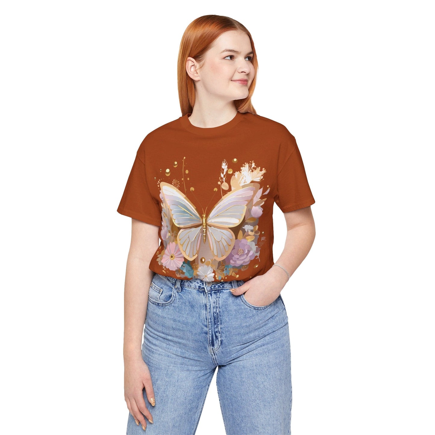 Unisex Graphic Tee With Adelpha Artwork Vintage Butterfly Inspired Art Design Tee
