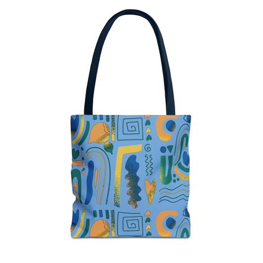 Bolsa de lona con estampados abstractos 