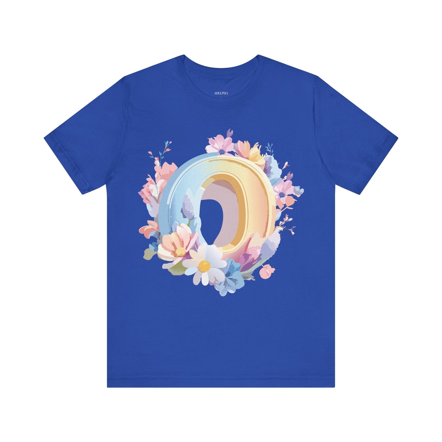 Letter O Shirt Unisex Graphic Tee Art Design Adelpha Vintage Inspired Short Sleeve Jersey