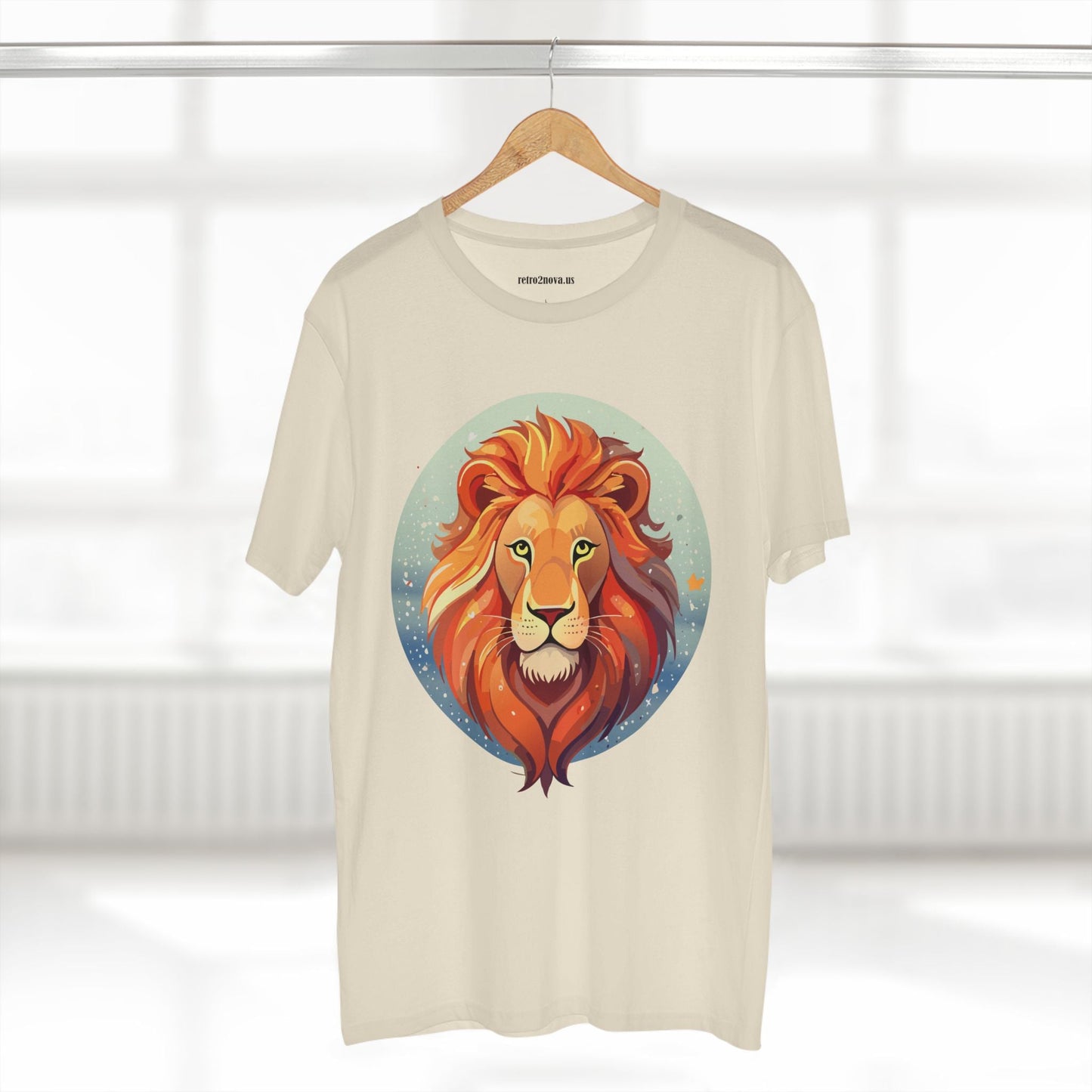 Lion Art Shirt Unisex Premium Cotton Tee With Original Art Design From Retro2Nova Art Collection Worldwide