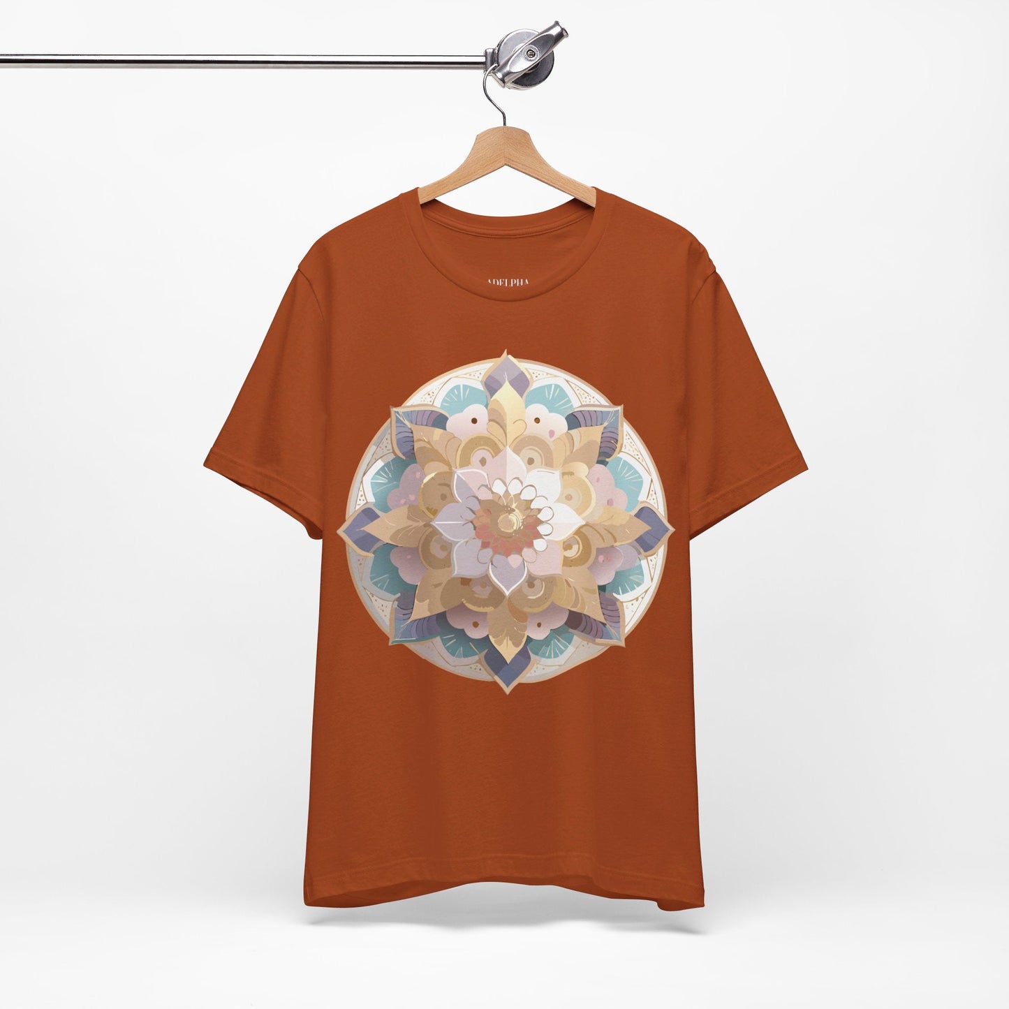 Adelpha Mandala Graphic Tee Unisex Jersey Short Sleeve Vintage Inspired Art Design Shirt