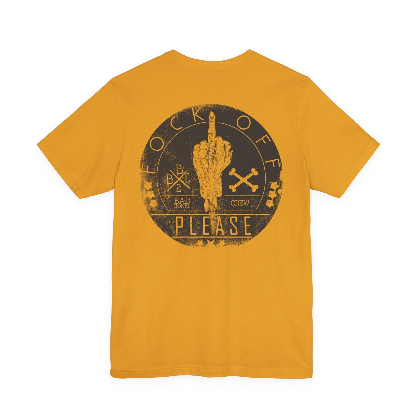 Middle Finger Skull Graphic Design Unisex Cotton T-Shirt A-11