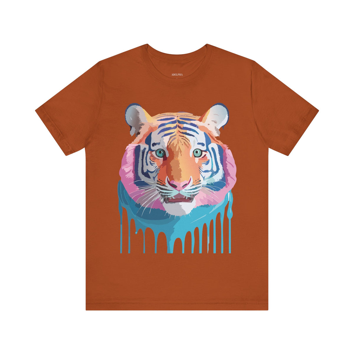 Tiger Graphic Unisex Cotton Bella+Canvas Tee with Art Animal Design e61