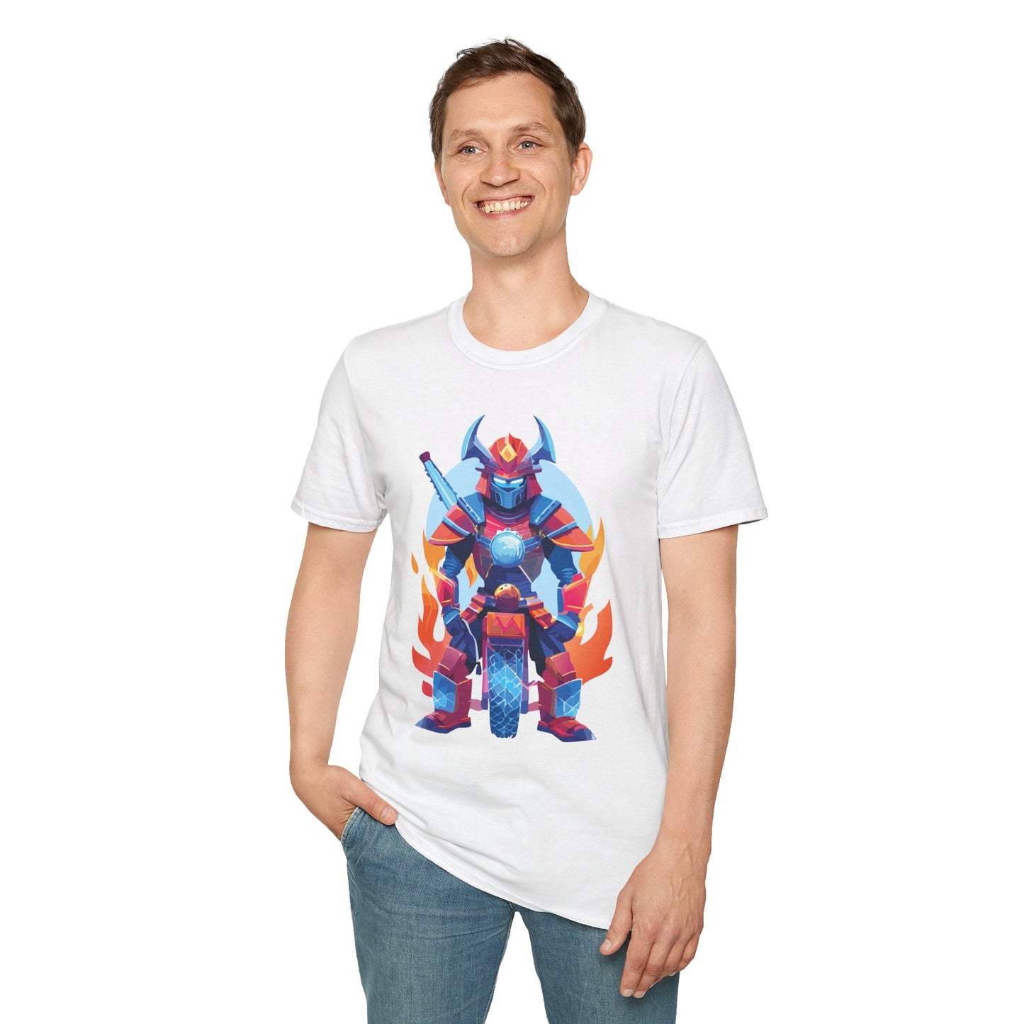 Samurai Shirt Unisex Gildan Softstyle 64000 Tee 100 Percent Ring Spun Cotton Comfort All Day Wear