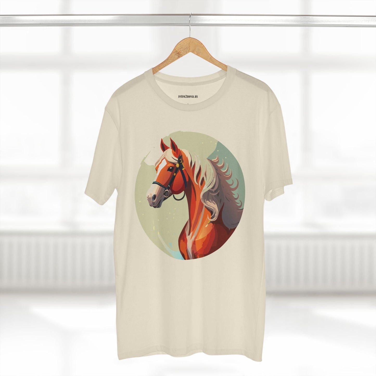 Unisex Premium Cotton Staple Tee With Original Horse Shirt Art Design For Animal Lovers Breathable Comfort Retro2Nova