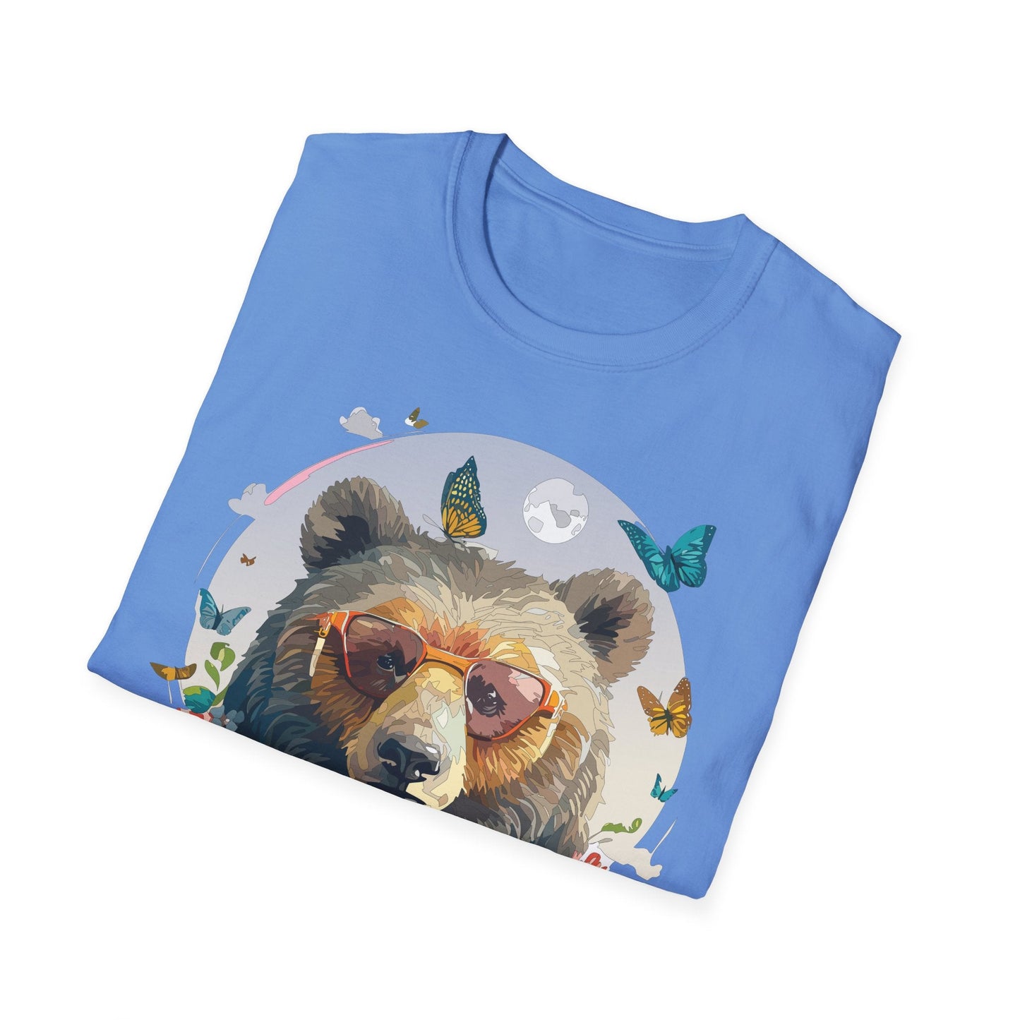 Bear T Shirt Unisex Softstyle Tee 100 Percent Ring Spun Cotton Gildan 64000 Comfortable Wear