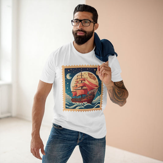 Postage Stamp Shirt Unisex Art Tee Premium Cotton Staple Retro2Nova Art Collection