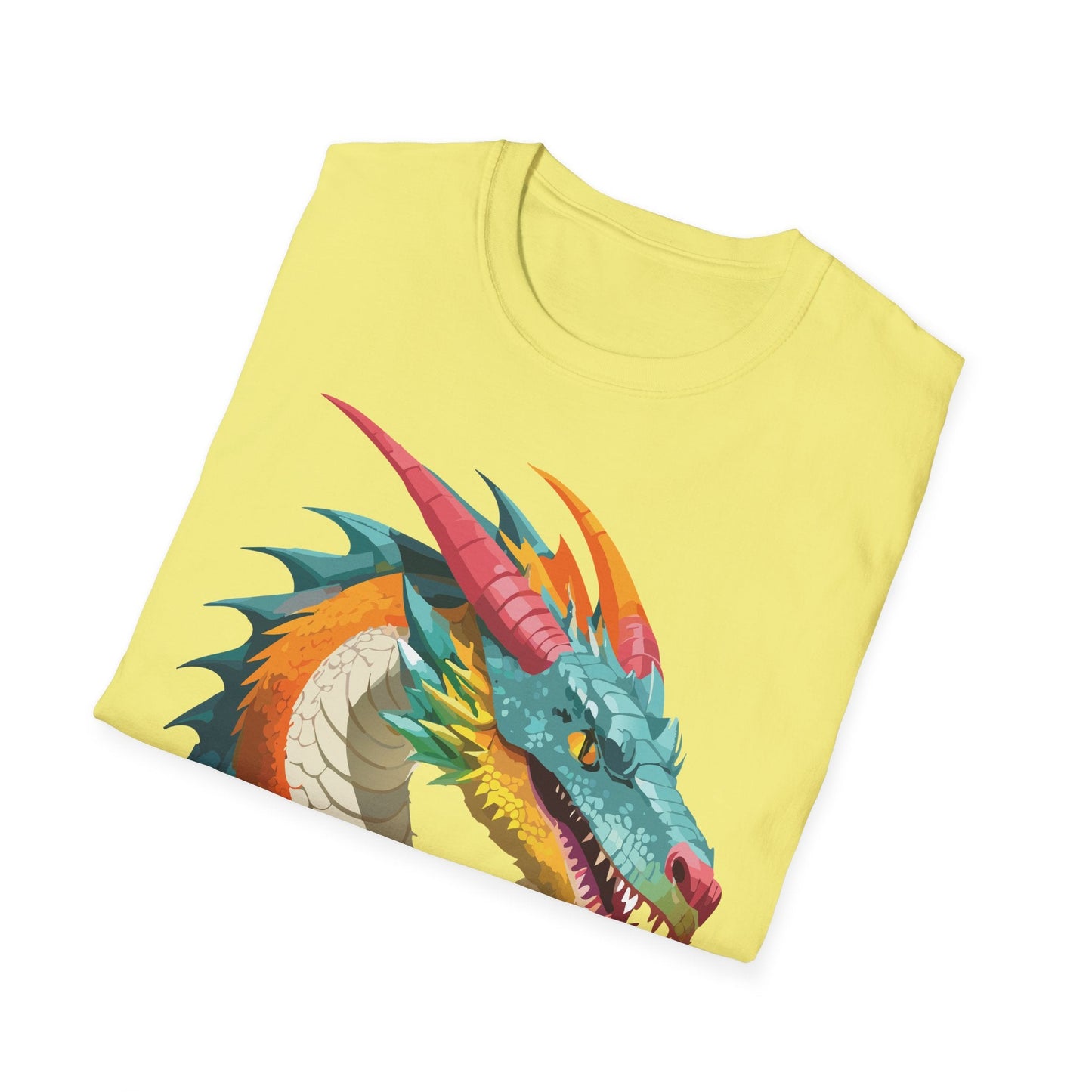Dragon T Shirt Unisex Softstyle Art Design Tee With Animals Theme Gildan 64000 Premium Quality