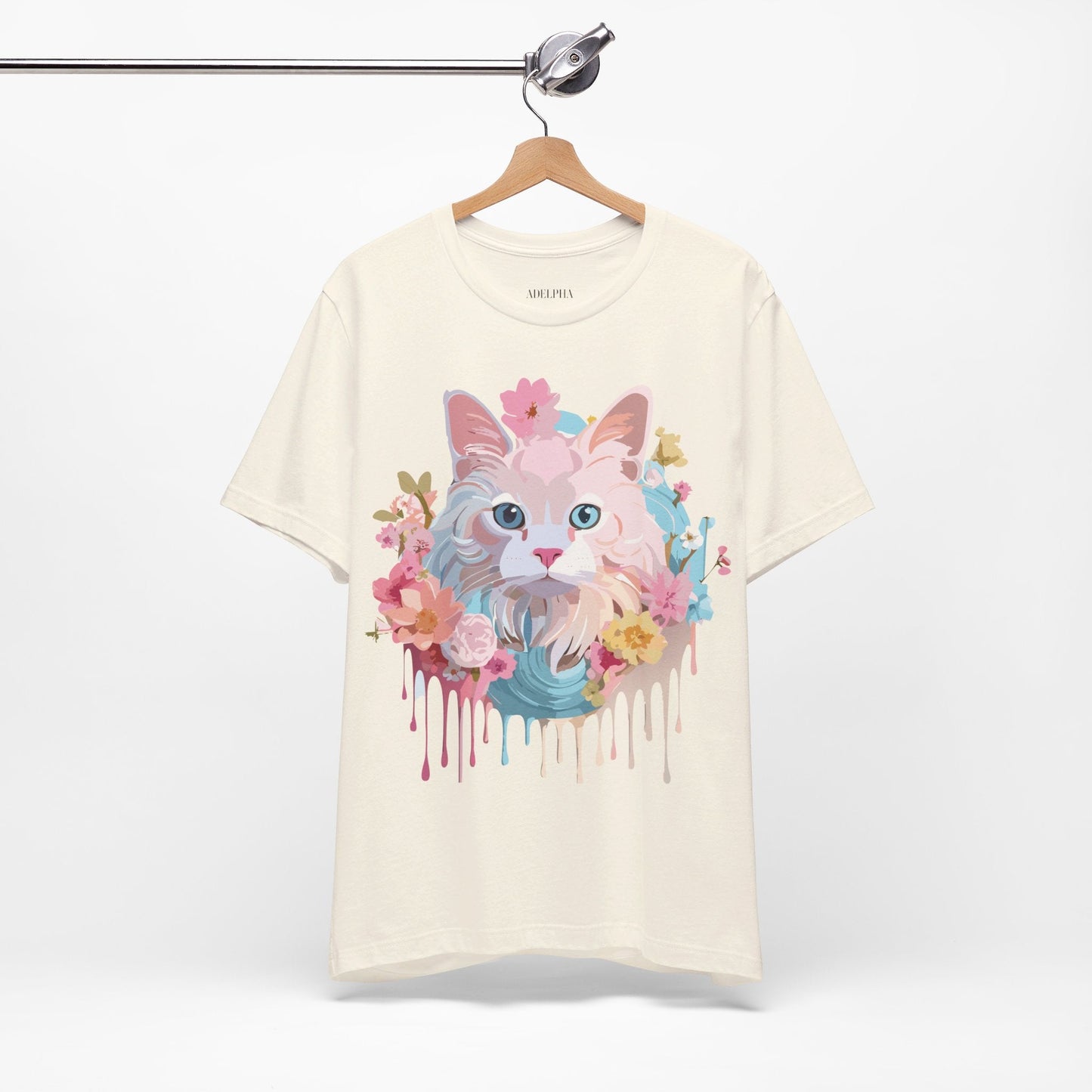Cat Graphic T Shirt Unisex Short Sleeve Vintage Adelpha Art Tee