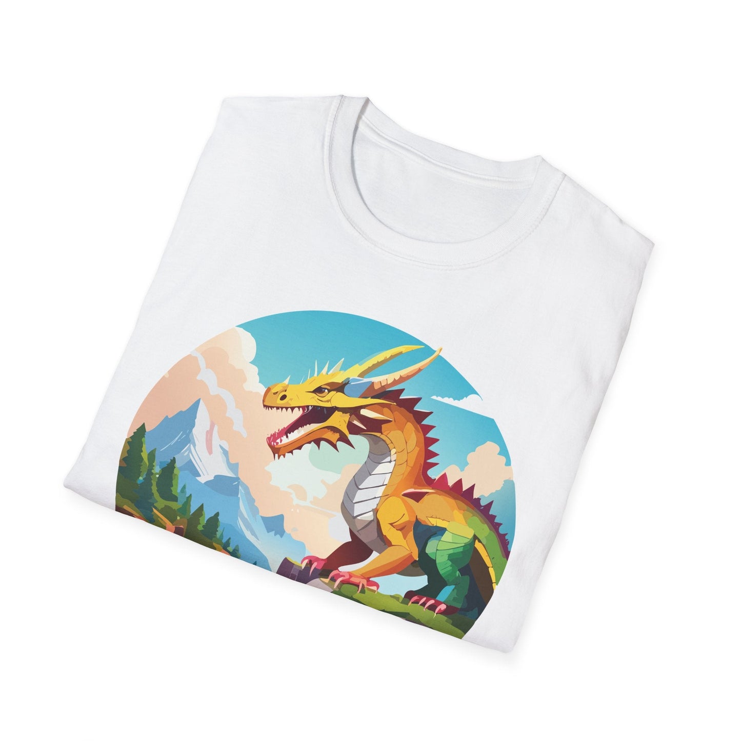 Dragon Graphic Unisex Cotton Softstyle Art Design Tee With Animals 25