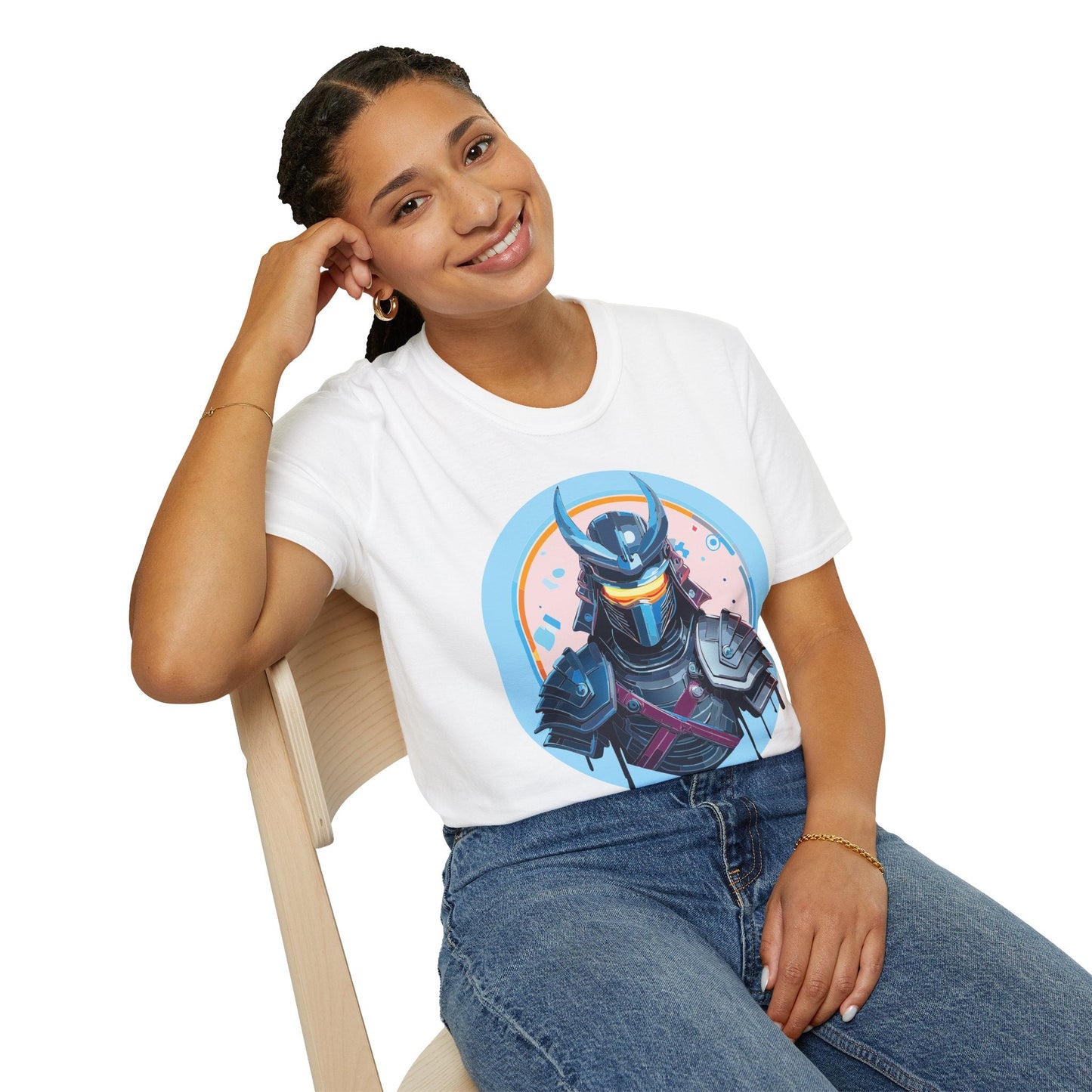 Samurai T Shirt Unisex Softstyle 64000 Tee Lightweight Comfortable 100 Percent Ring Spun Cotton
