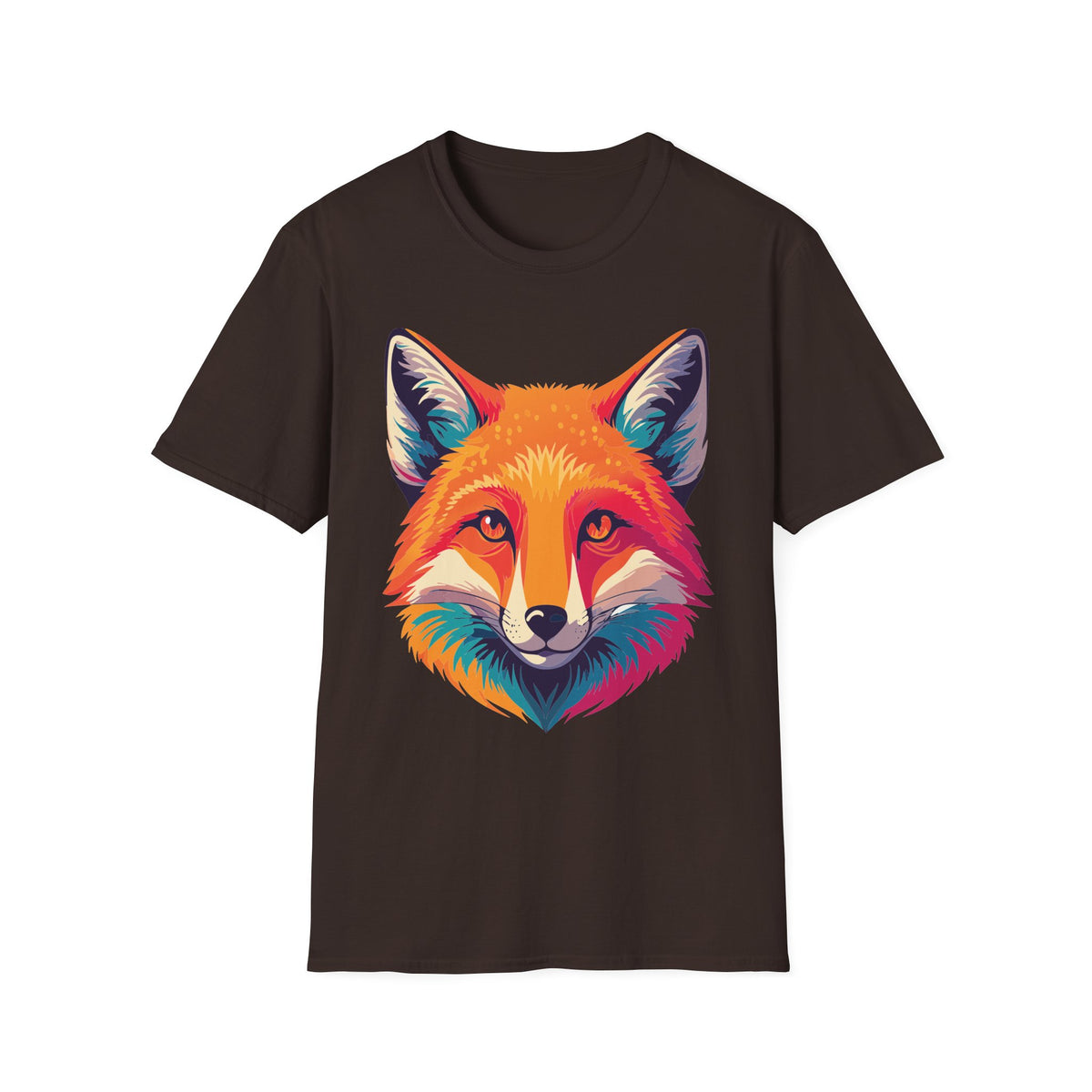Colorful Fox Illustration T-Shirt | Vibrant Pop Art Fox Tee