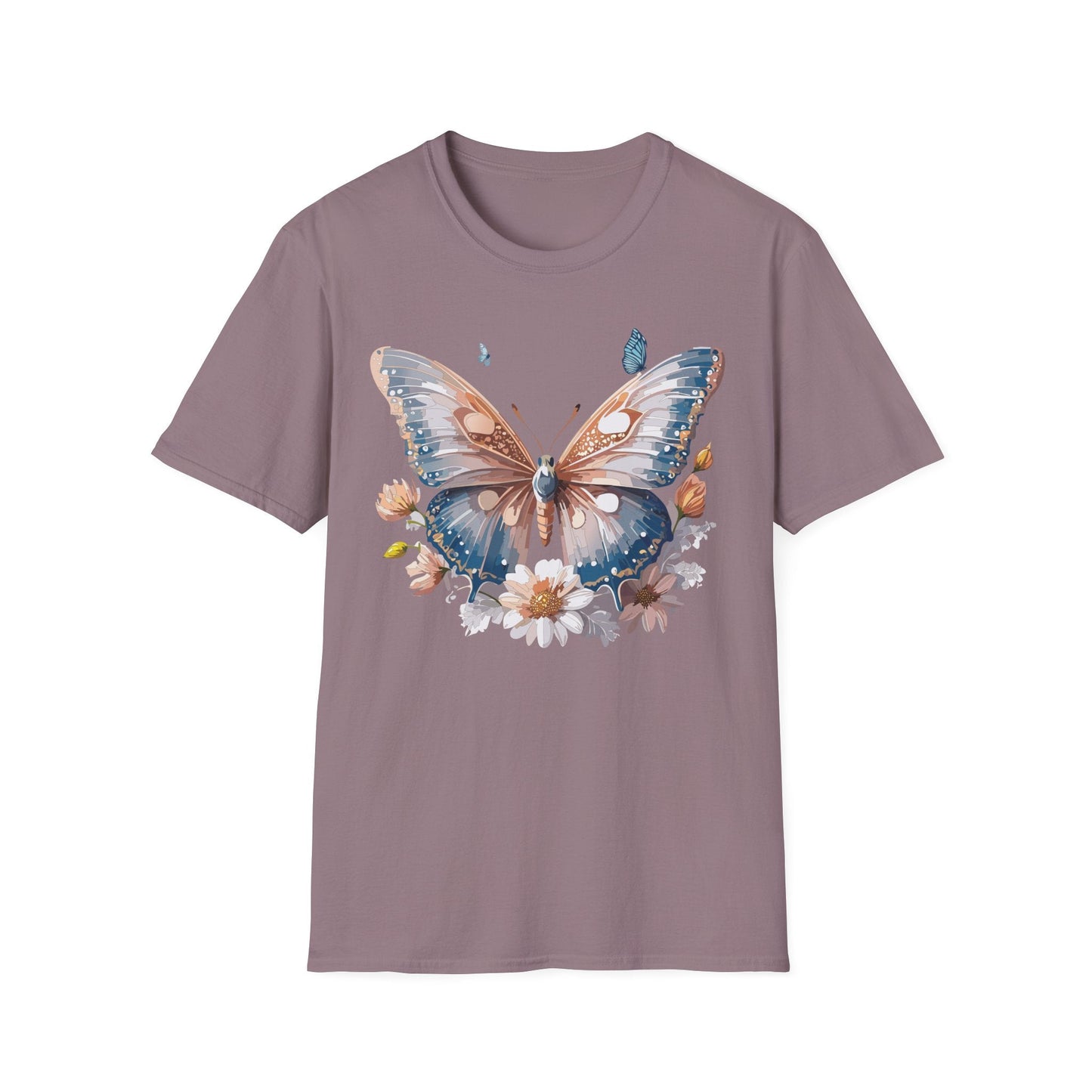 Butterfly Shirt Unisex Monarch Design Gildan 64000 Ring Spun Cotton Softstyle Tee For Comfort