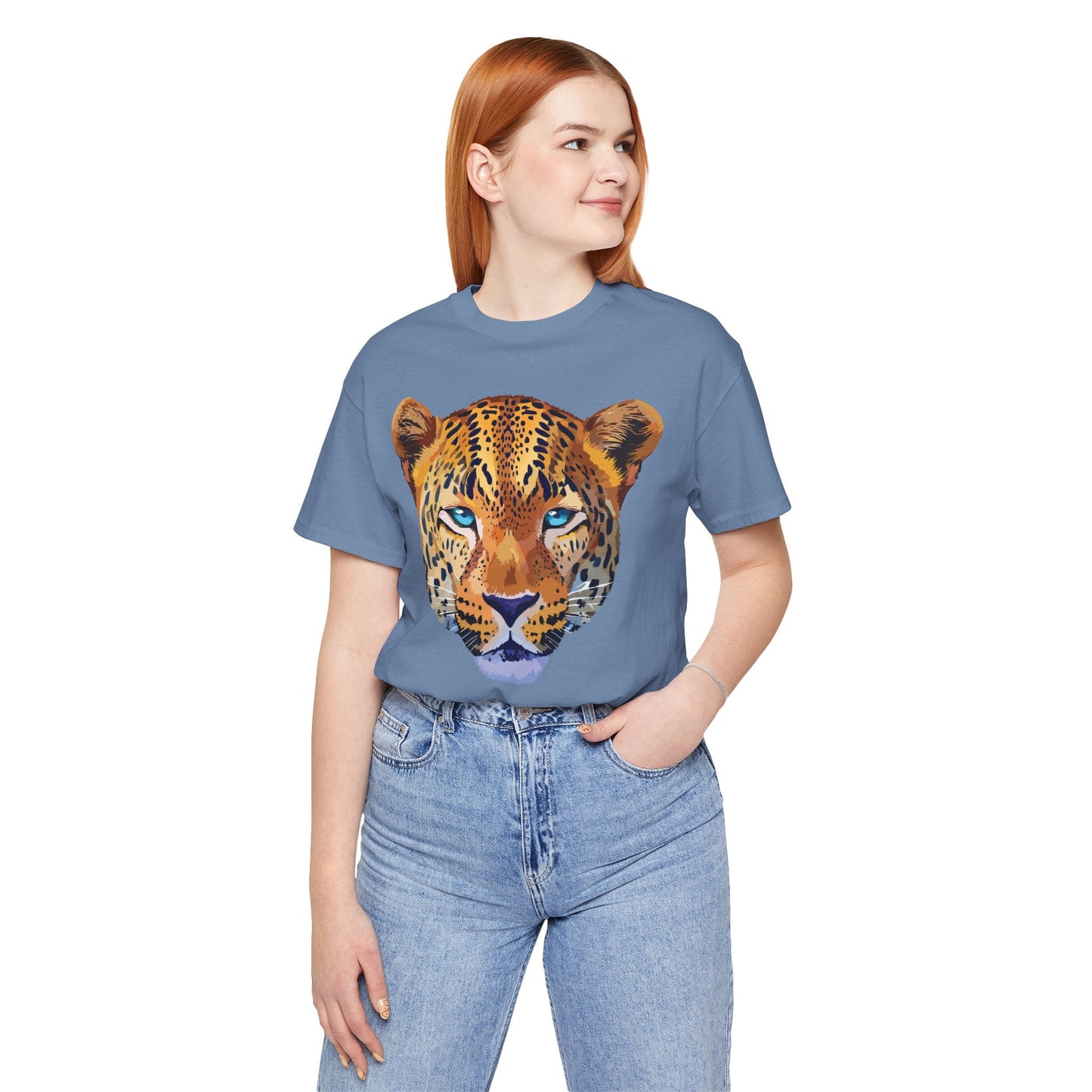 Unisex Animal Print Tee Shirt With Art Design Wild Animals Graphic Tee For Everyday Wear