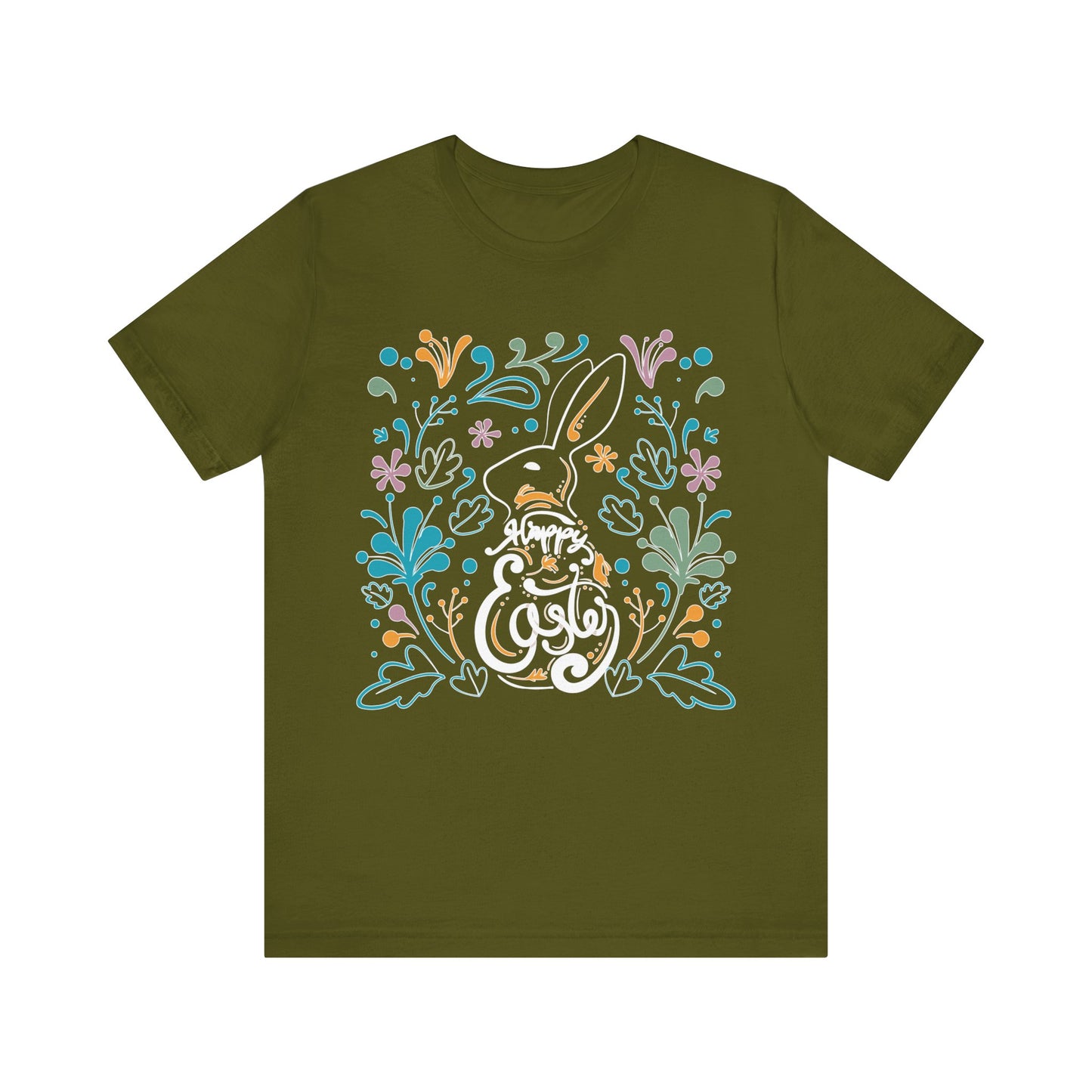 Unisex Cotton Tee Shirt with Easter Prints