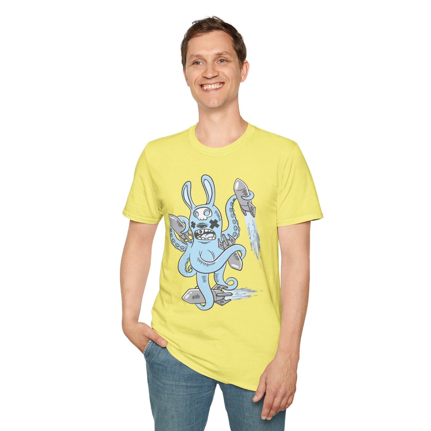 Cartoon T Shirt Unisex Animation Tee Funny Art Design Gildan Softstyle 64000 Premium Cotton
