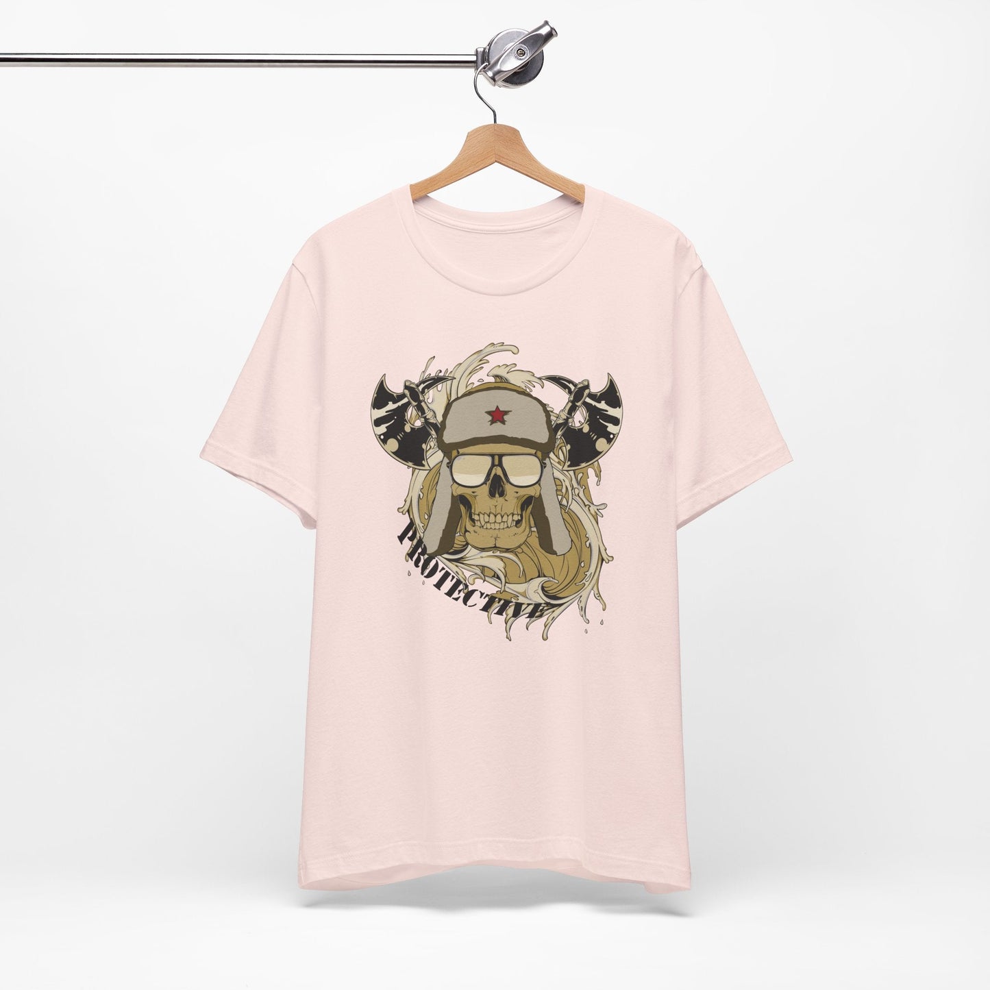 Viking Skull Graphic with Horned Helmet T-Shirt Captain Design Tee Art-41