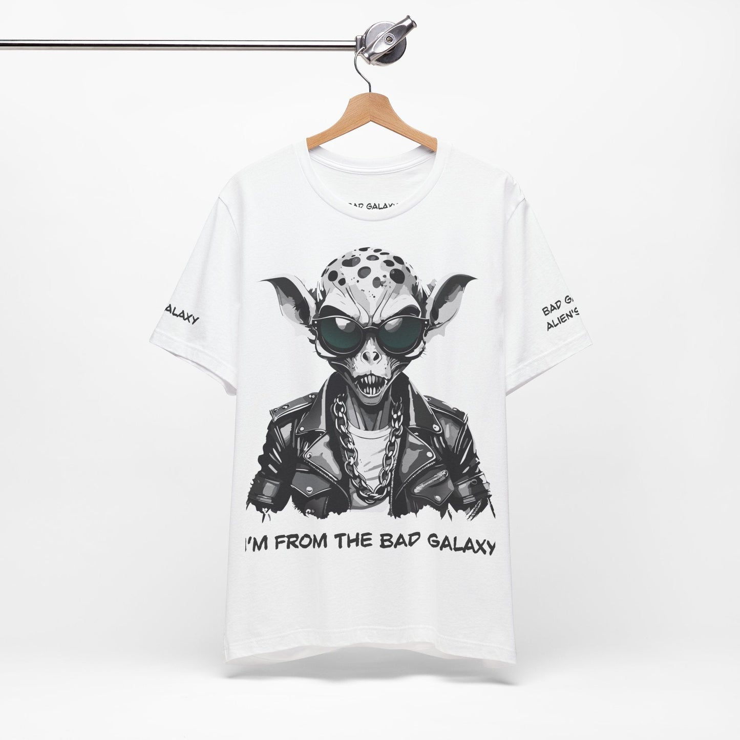 Alien Tee Shirt From Bad Galaxy 100 Percent Cotton Lightweight USA Printed Tee Eco Friendly Inks