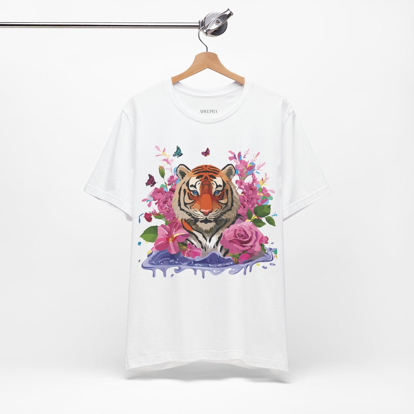 Tiger Graphic Unisex 100 Cotton Vintage Art with Animal Tee 11