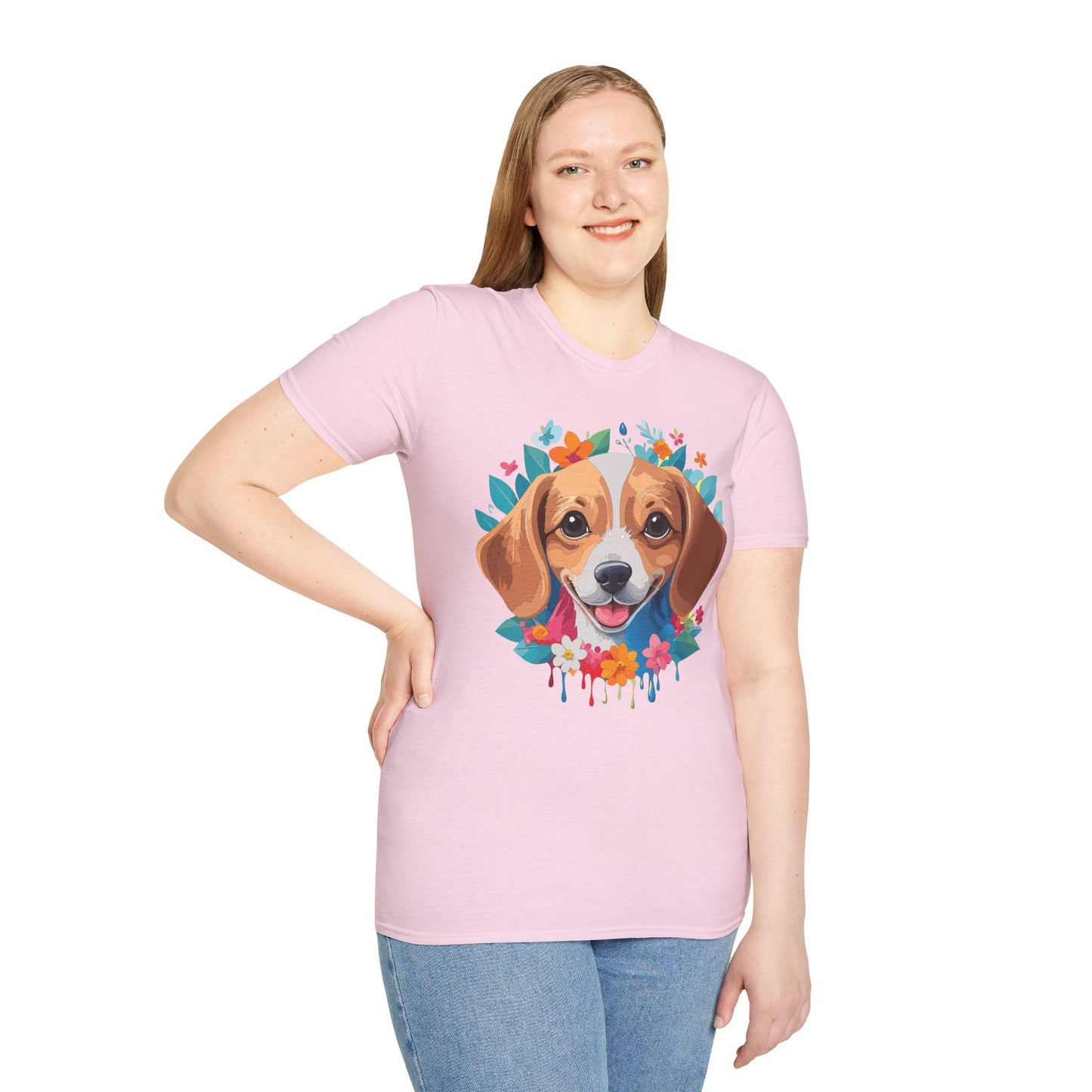 Unisex Dog Shirt Animal Tee Gildan Softstyle 64000 Cotton Tee