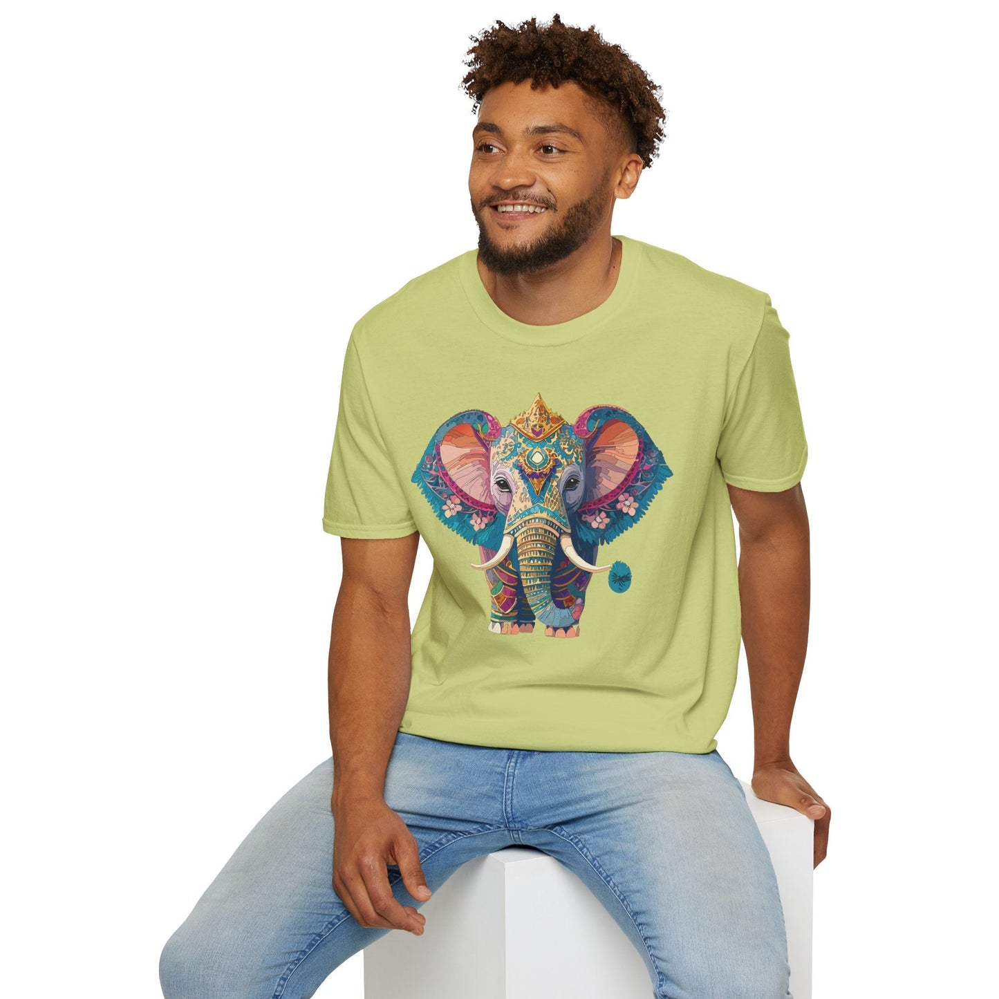 Elephant Shirt Unisex Animal Tee Softstyle 100 Percent Ring Spun Cotton Gildan 64000