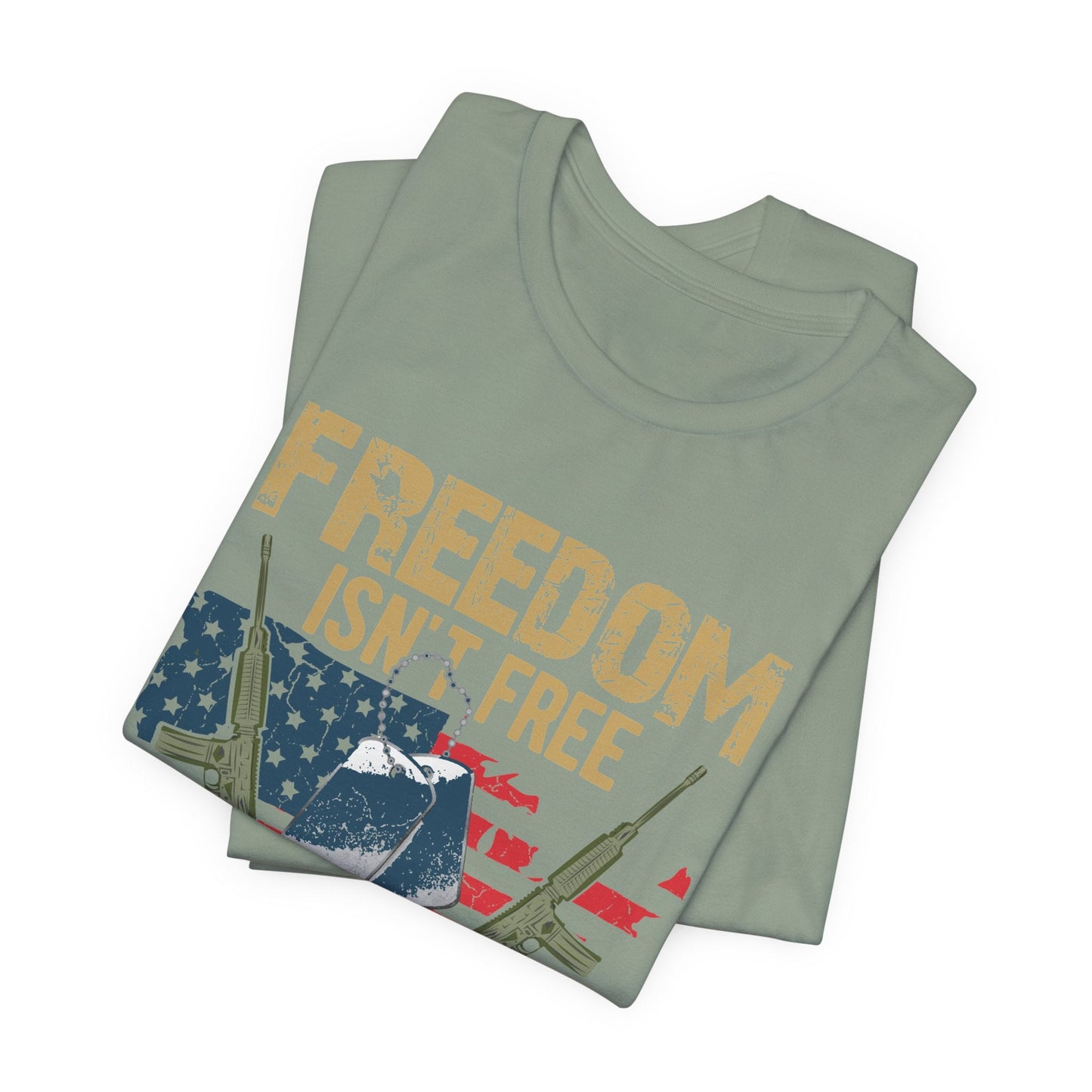 Army Veteran Patriotic Graphic Design Unisex Cotton T-Shirt v19