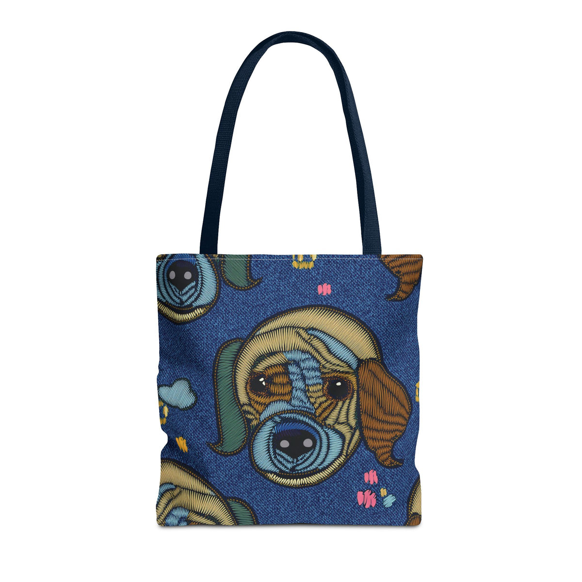 Denim Fabric Imitation Print Unisex Canvas Bag Poly Spun 3 Sizes Tote Bag 191-11