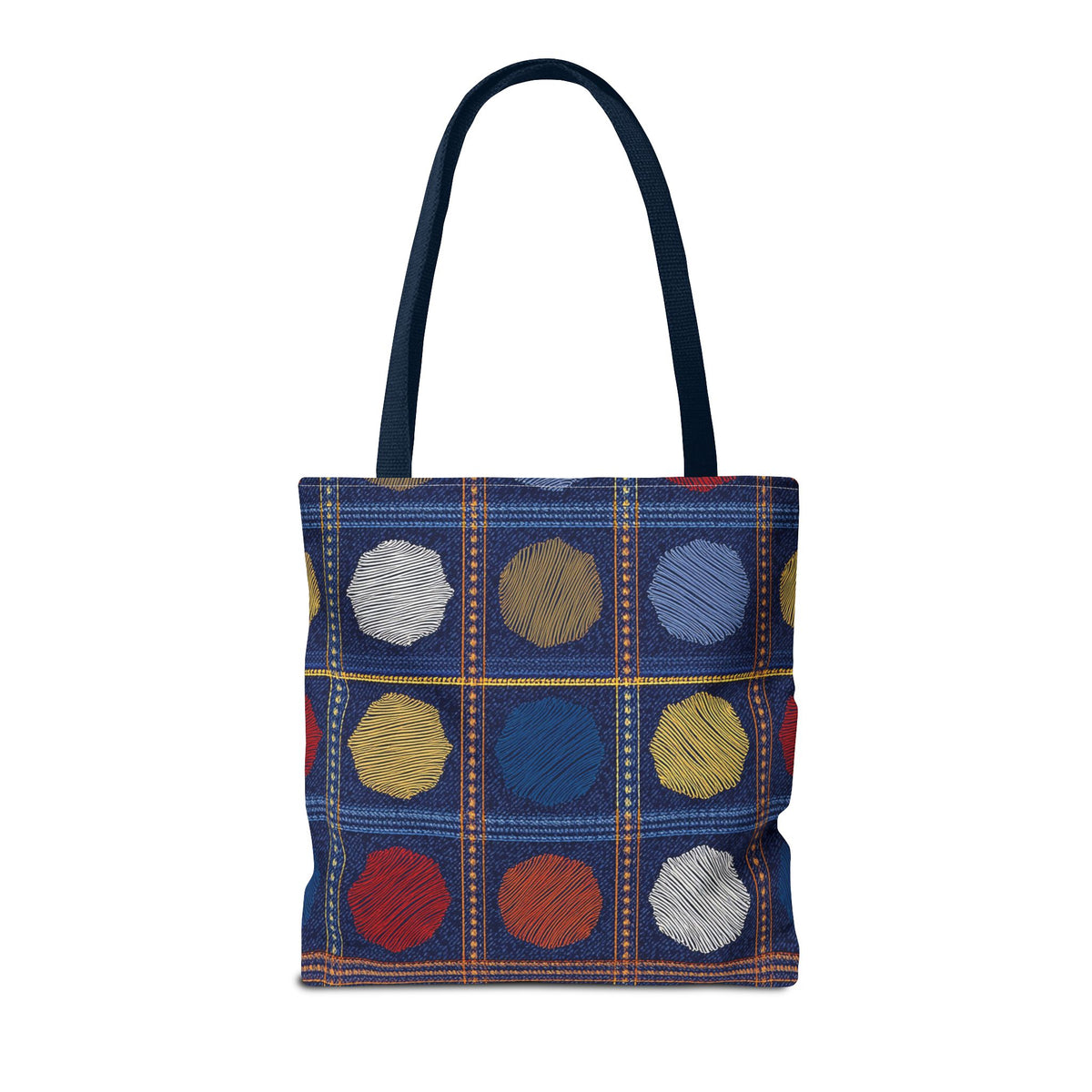 Denim Fabric Imitation Print Unisex Canvas Bag Poly Spun 3 Sizes Tote Bag 186