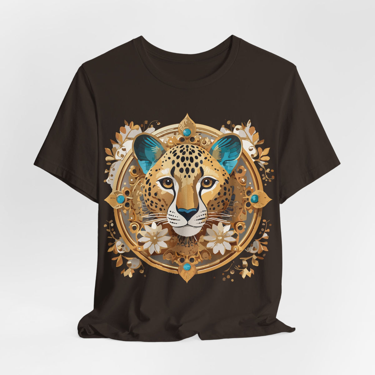 Medallion Graphic Unisex Cotton Bella+Canvas Tee with Floral Art Design m74