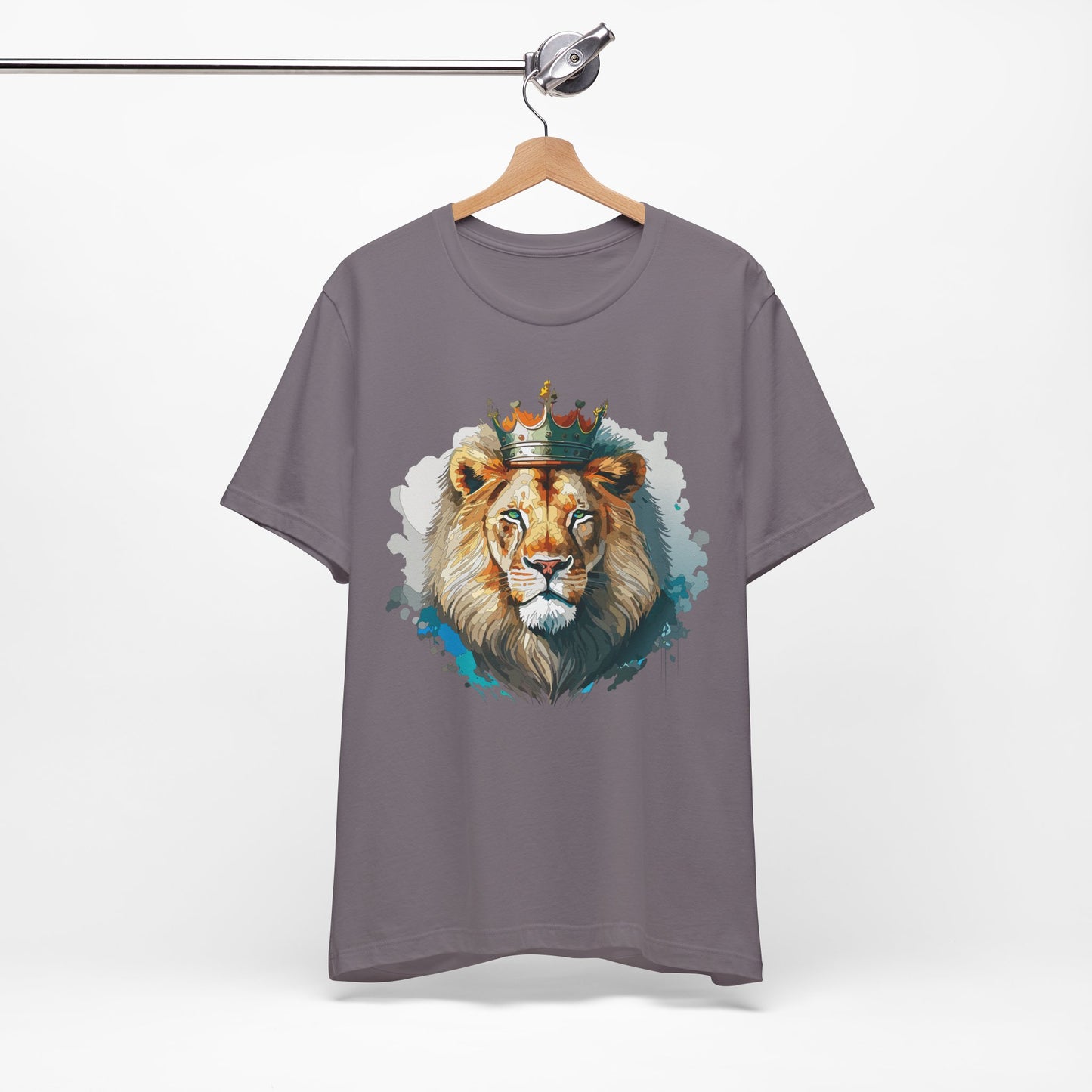 Unisex King Lion Tee, Animal Shirt, Tee Shirt with Lion, Crown T-Shirt, Animal King Tees, Crown Shirt, Safari T-Shirt 3