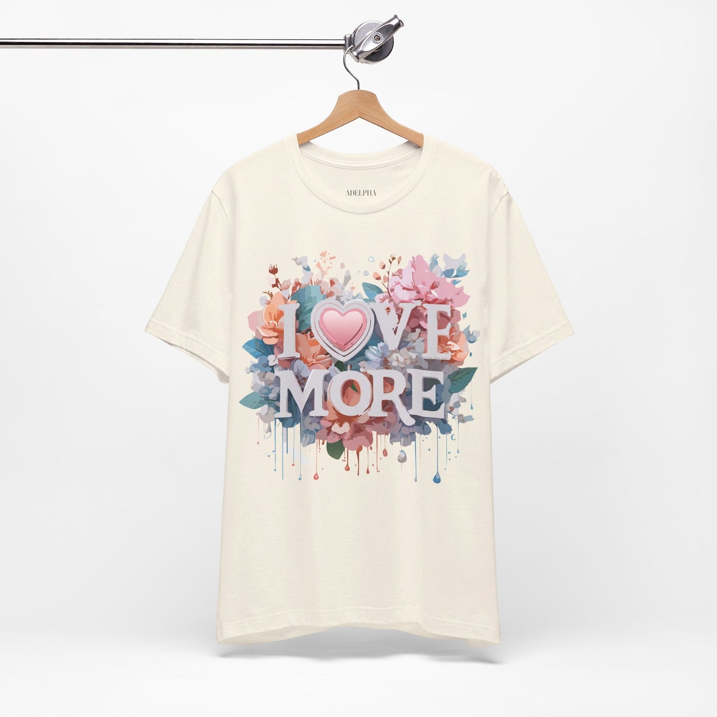 Valentine Day Graphic Unisex 100 Cotton Vintage Artwork with Love and Flower Design Tee 17