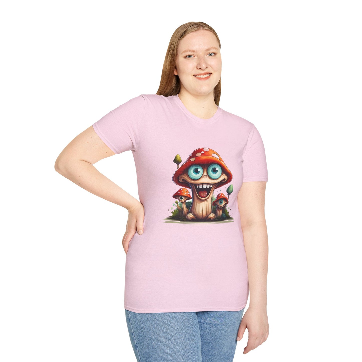 Mashroom Tee Shirt Unisex Funny Mushroom Design Softstyle Tee One Hundred Percent Ring Spun Cotton