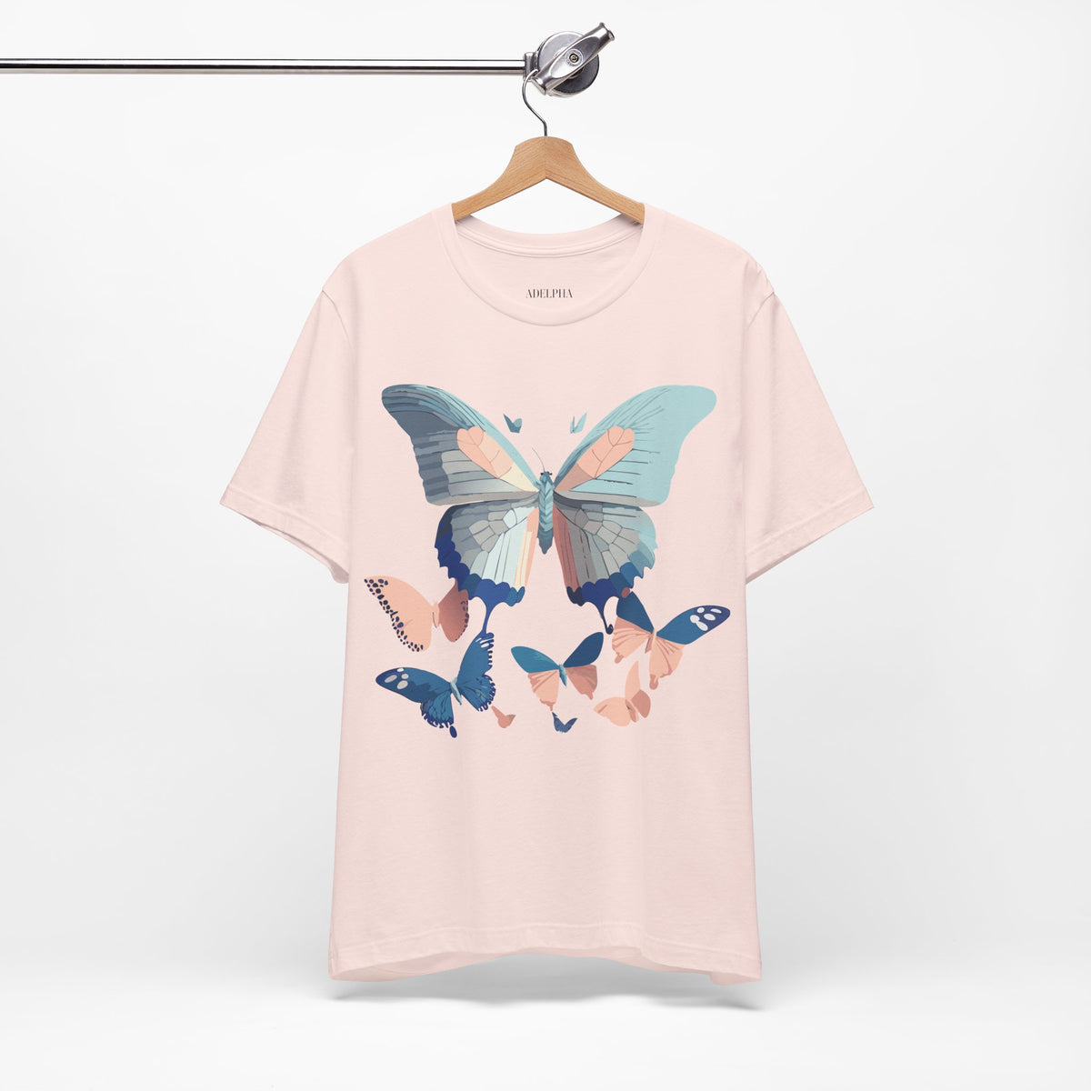Butterfly Graphic Unisex Cotton Bella+Canvas Tee with Art Design n22