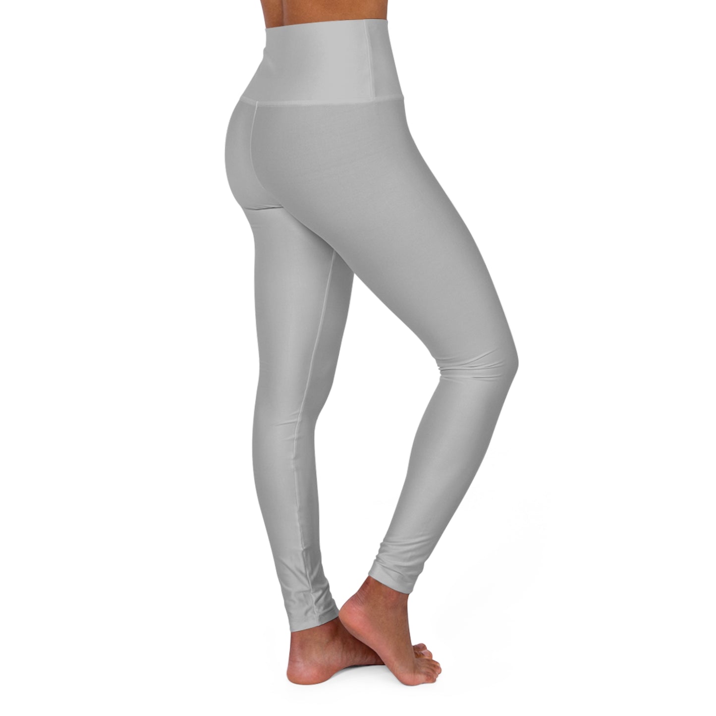 Silver 2 Ash Color High-Waist Yoga Leggings Women's Seamless Poly-Span Stretchy Performance Pants