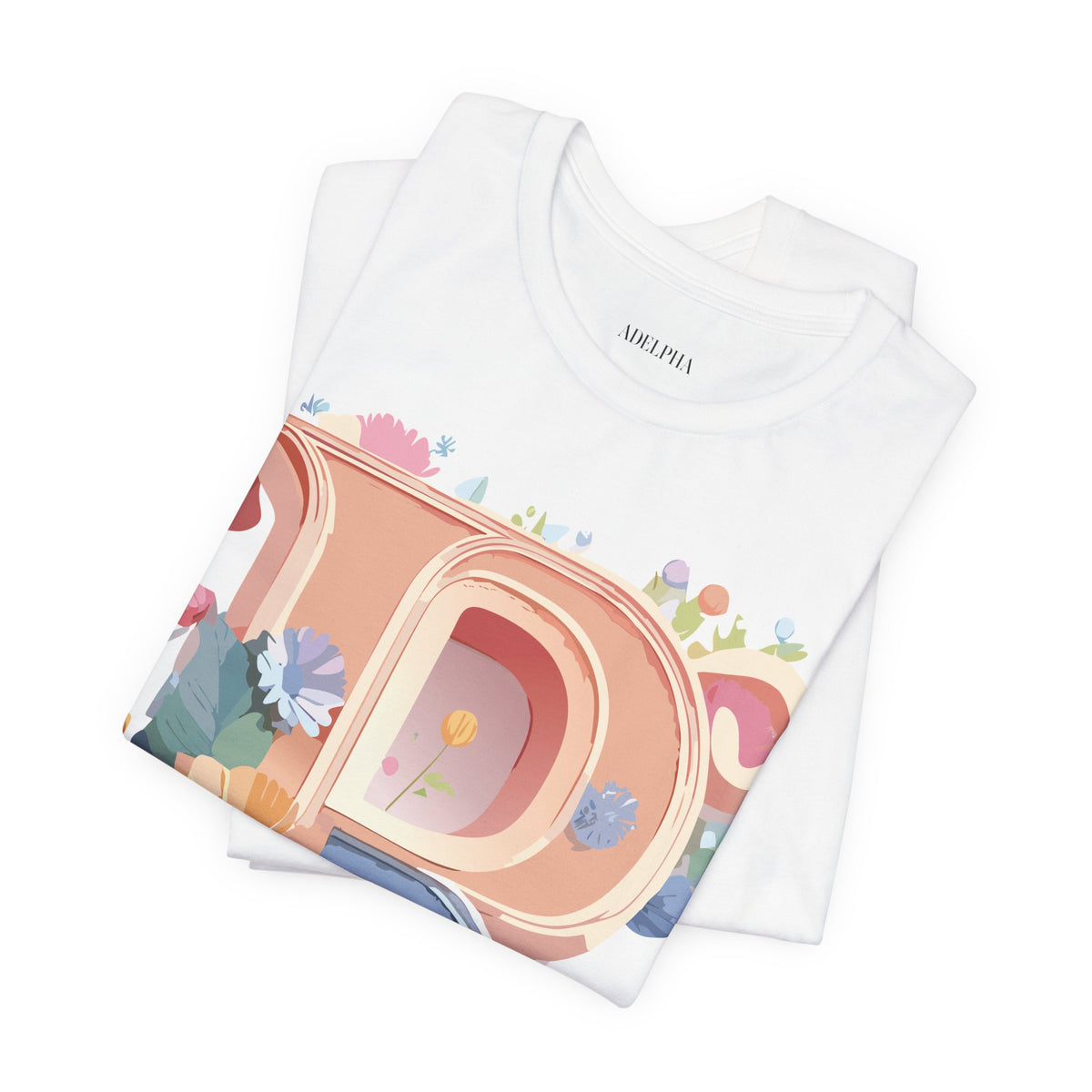 Letter R Graphic Unisex Cotton Bella+Canvas Tee with Art Letter Design