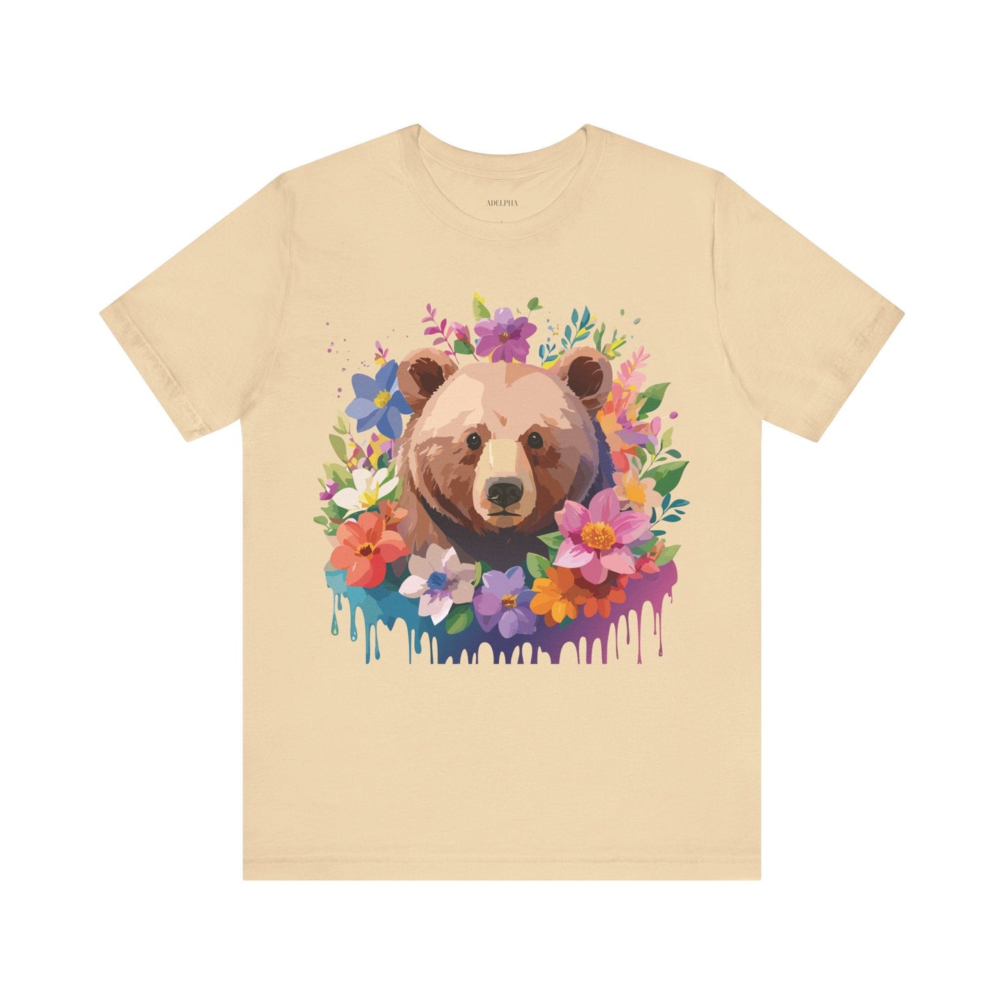 Bear Graphic Unisex 100 Cotton Short Sleeve Art Design Vintage T-Shirt 4