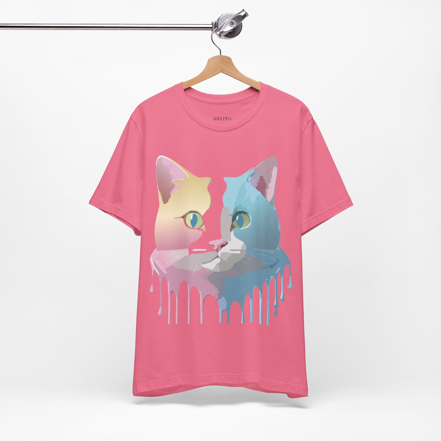 Cat Graphic Tee Unisex Short Sleeve Shirt Vintage Style Adelpha