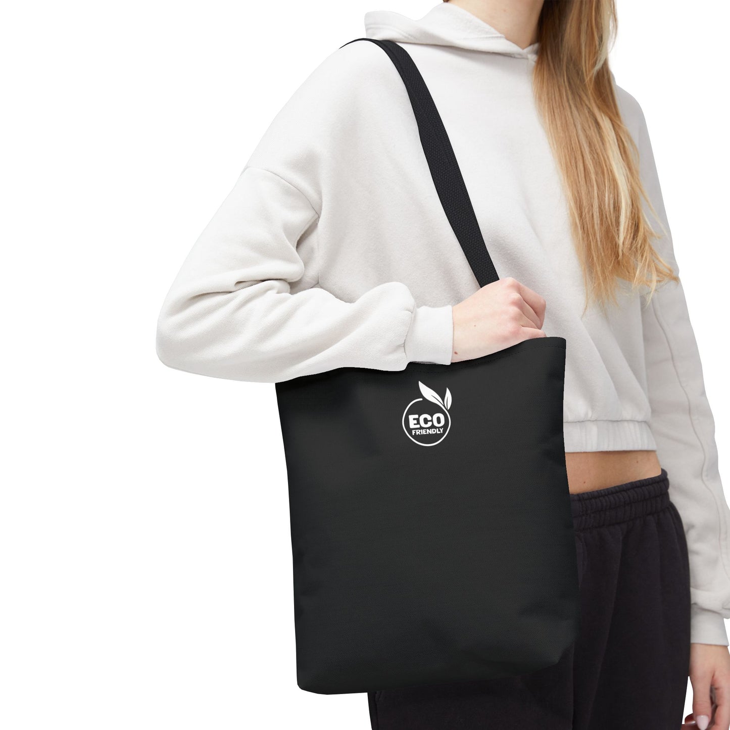ECO BLACK COLOR CANVAS BAG HIGH-QUALITY 100% SPUN POLYESTER 3 SIZES BAG-E2