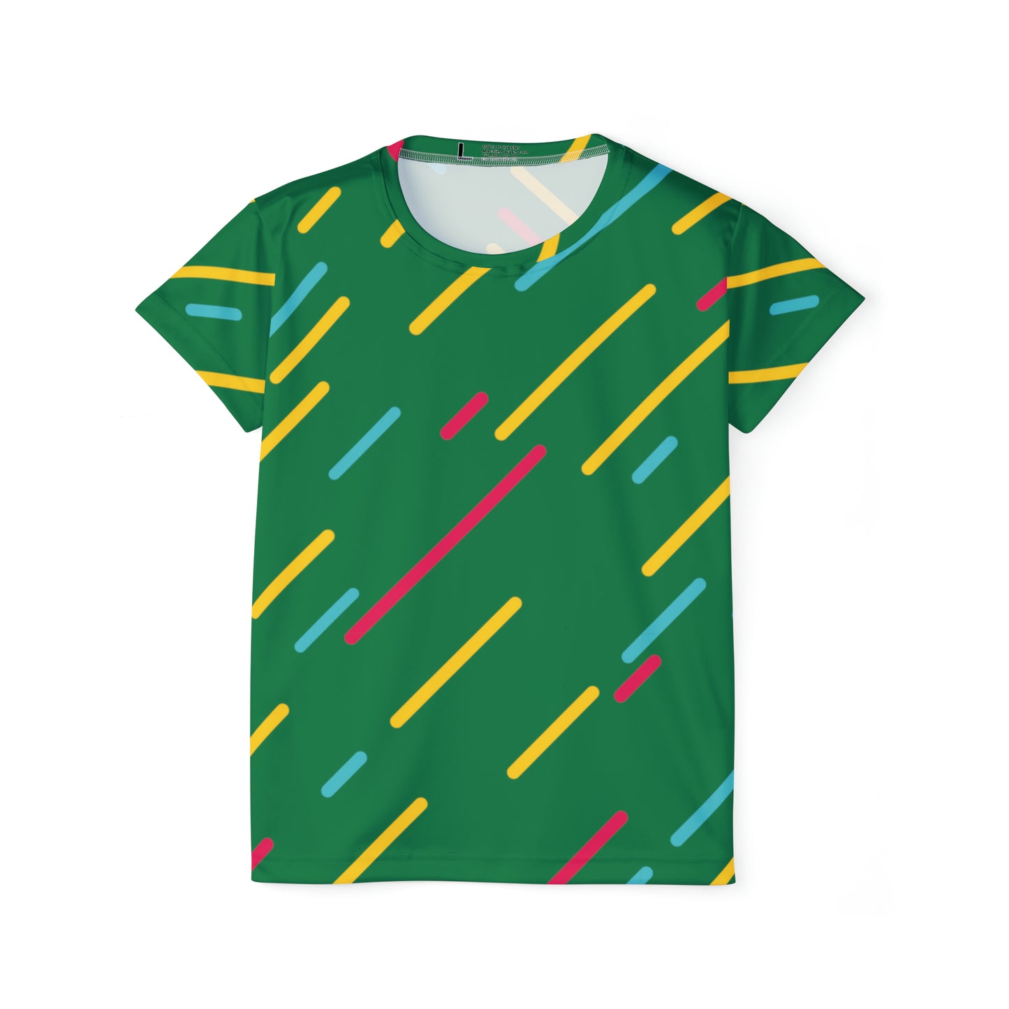 Camiseta de poliéster con estampados abstractos