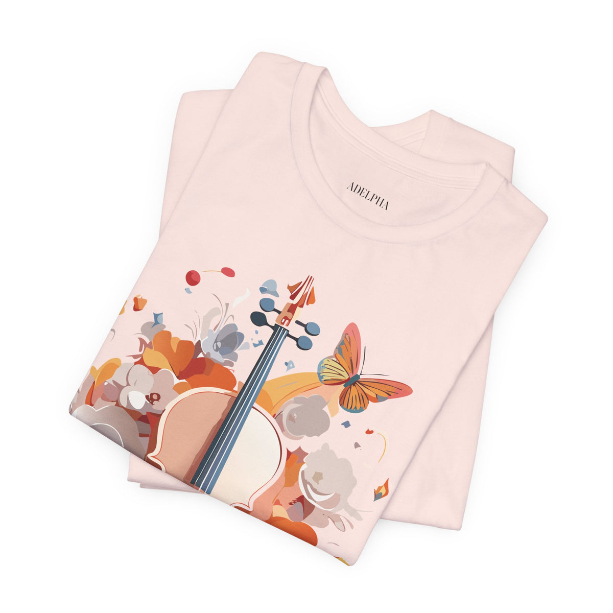 Music Graphic Unisex Cotton Bella+Canvas Tee with Art Design n182