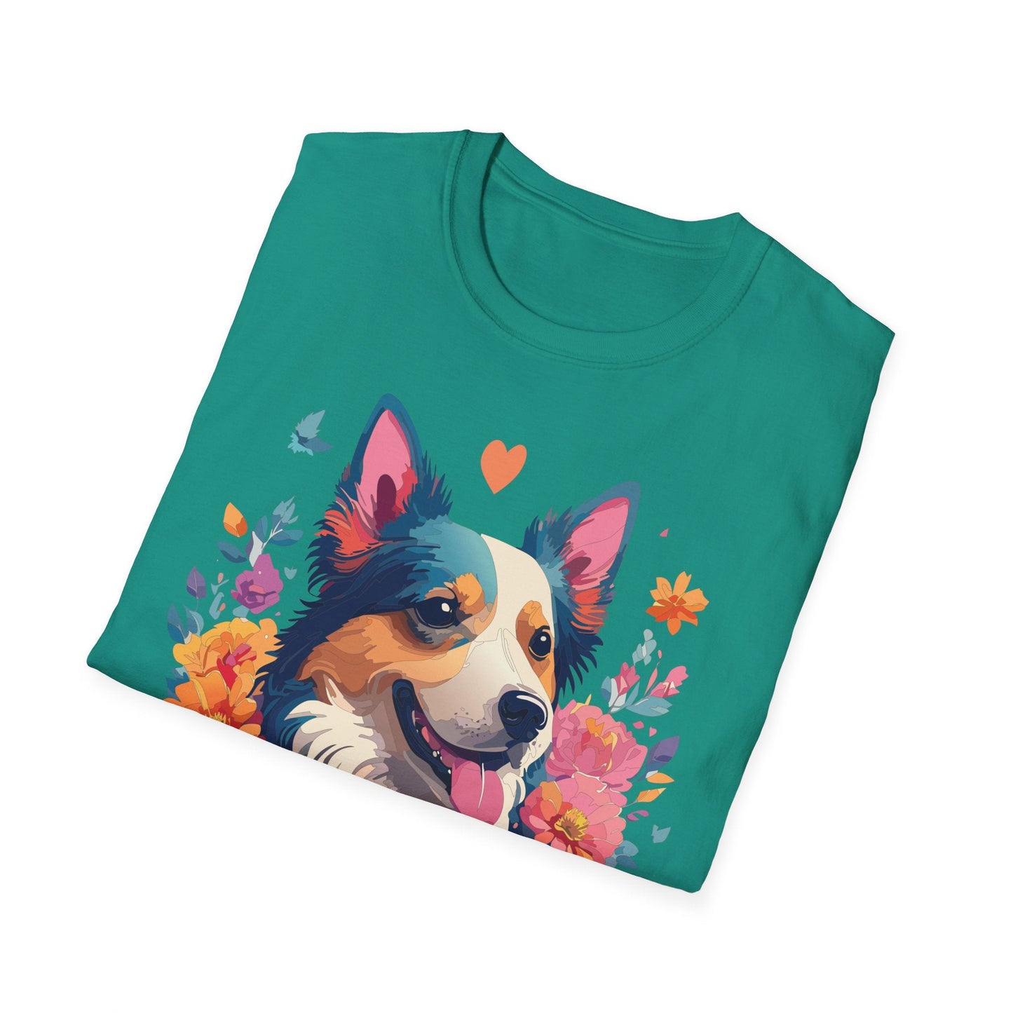 Animal Print Dog Shirt Unisex Softstyle Cotton Tee For Pet Lovers