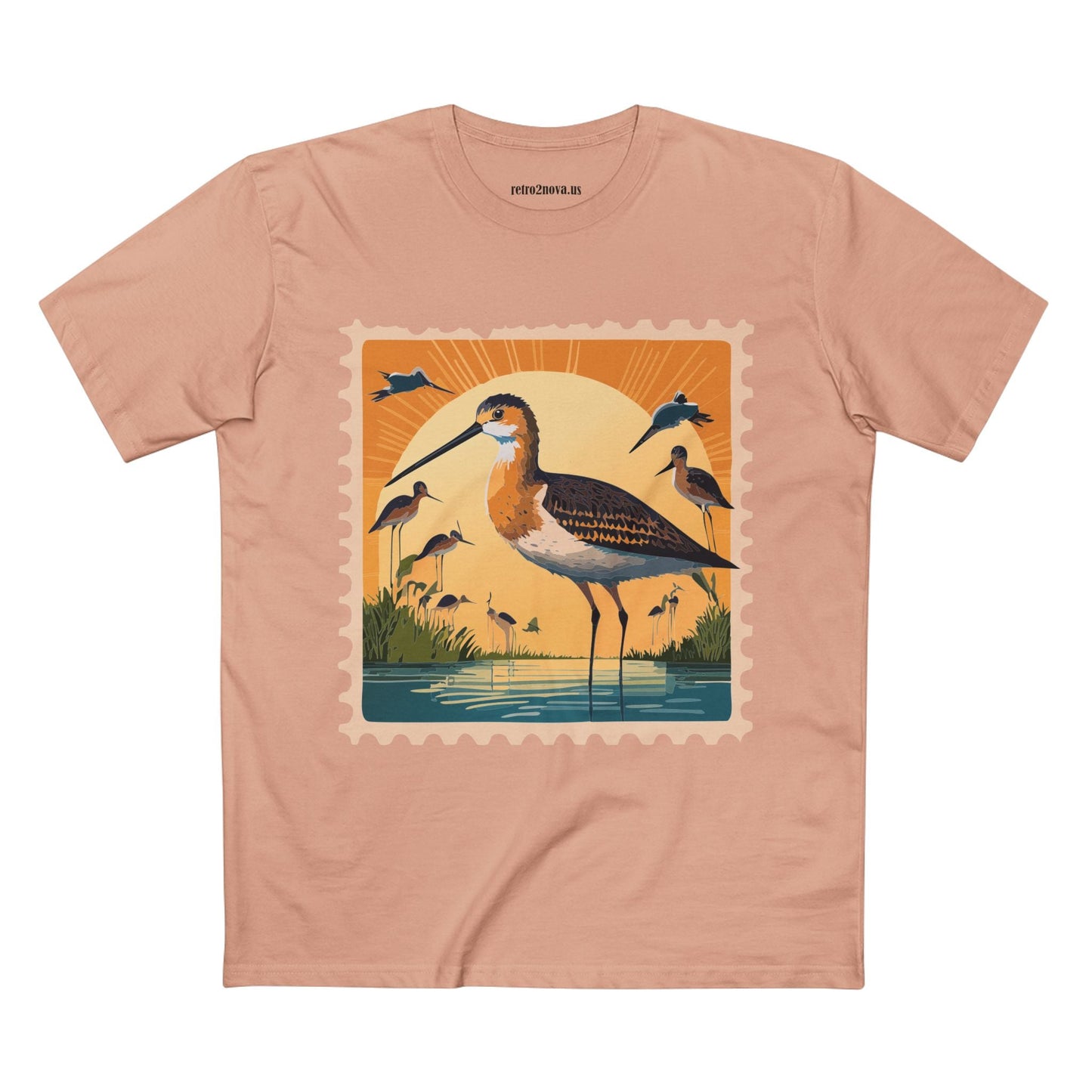 Postage Stamp Shirt Unisex Premium Cotton Tee With Original Art Design Retro2Nova PS 25