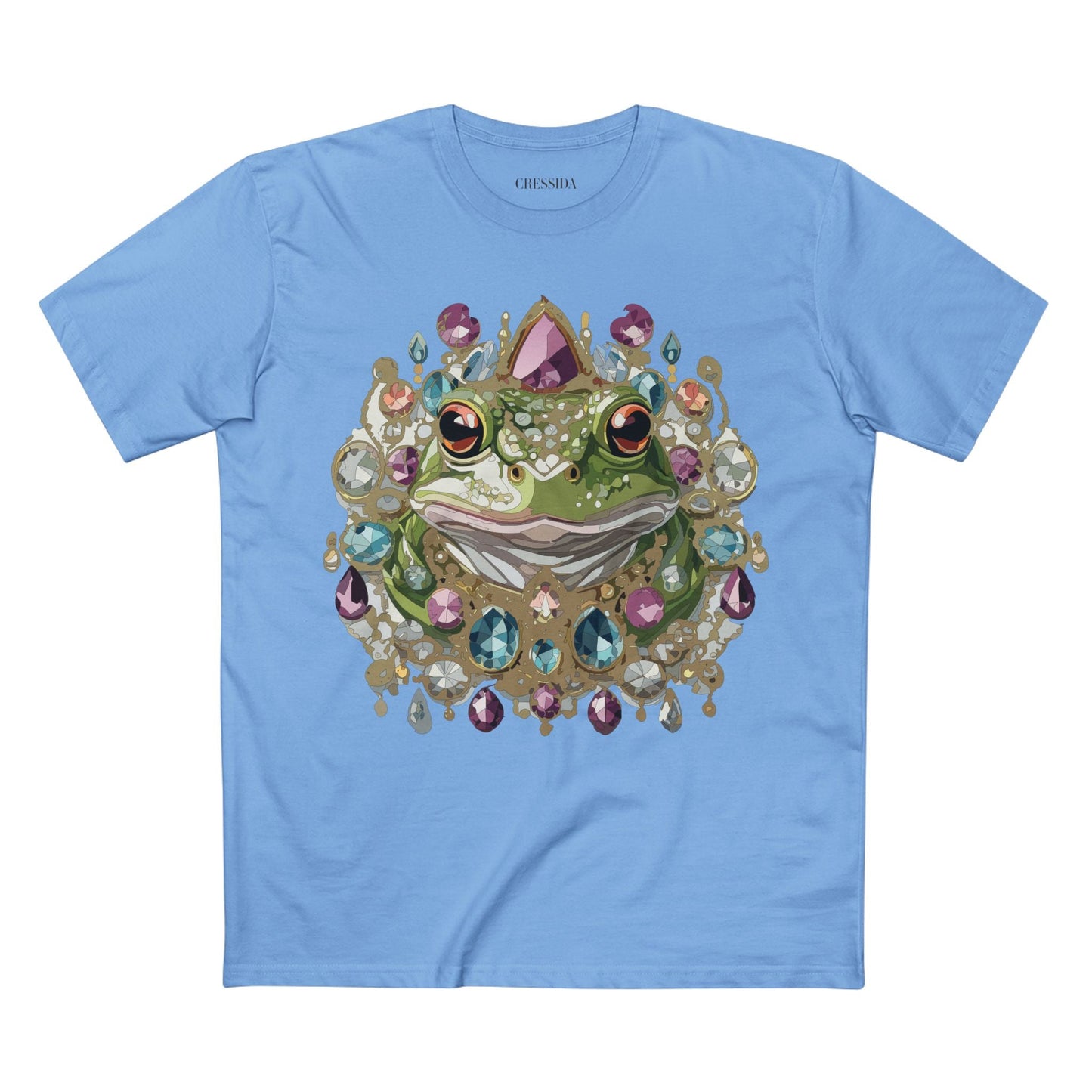 Frog Graphic Unisex 100 Cotton Tee With Unique Animal Golden Medallion Art Design 28