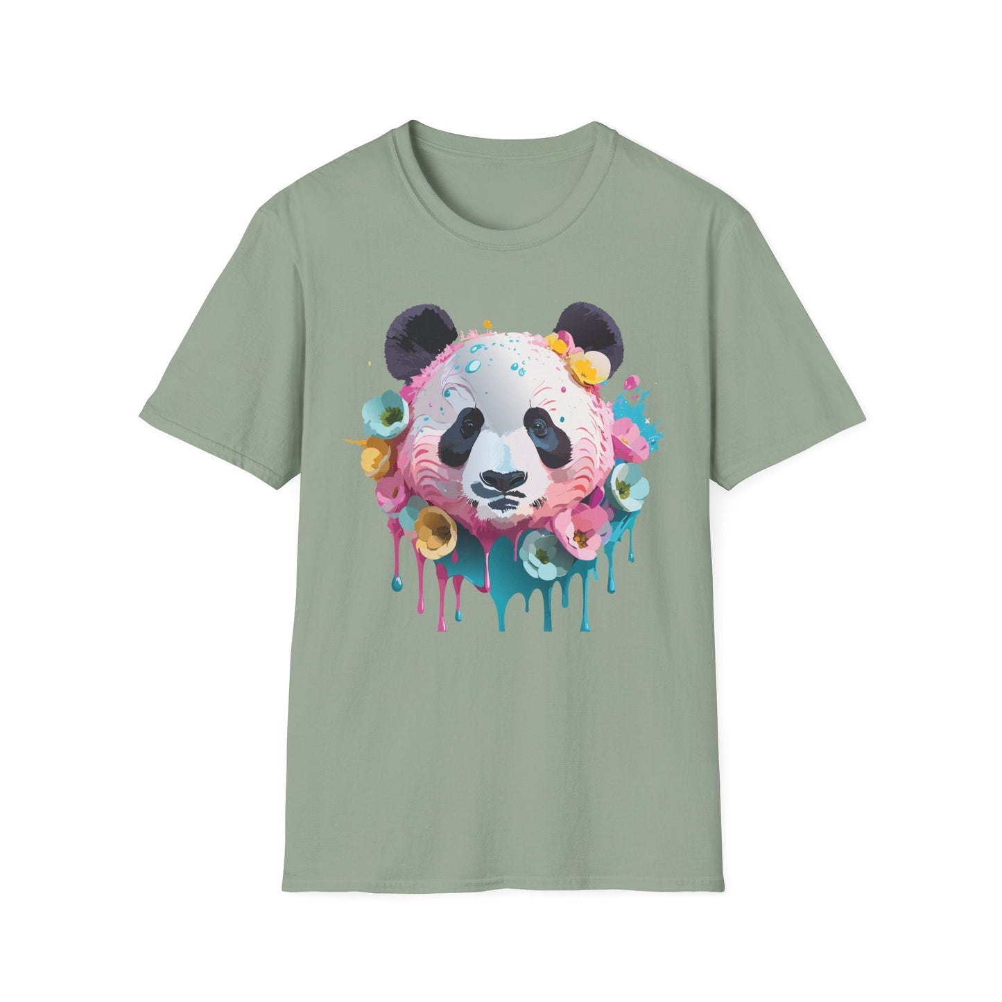Panda Shirt Unisex T Shirt Graphic Tee Animal Print Gildan Softstyle 64000 100 Percent Cotton