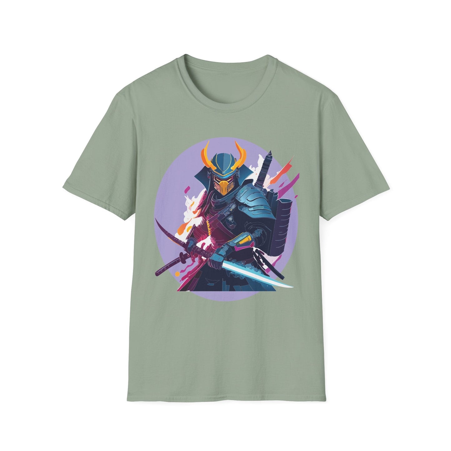 Samurai Shirt Unisex Softstyle Tee 100 Percent Ring Spun Cotton Comfortable Everyday Wear