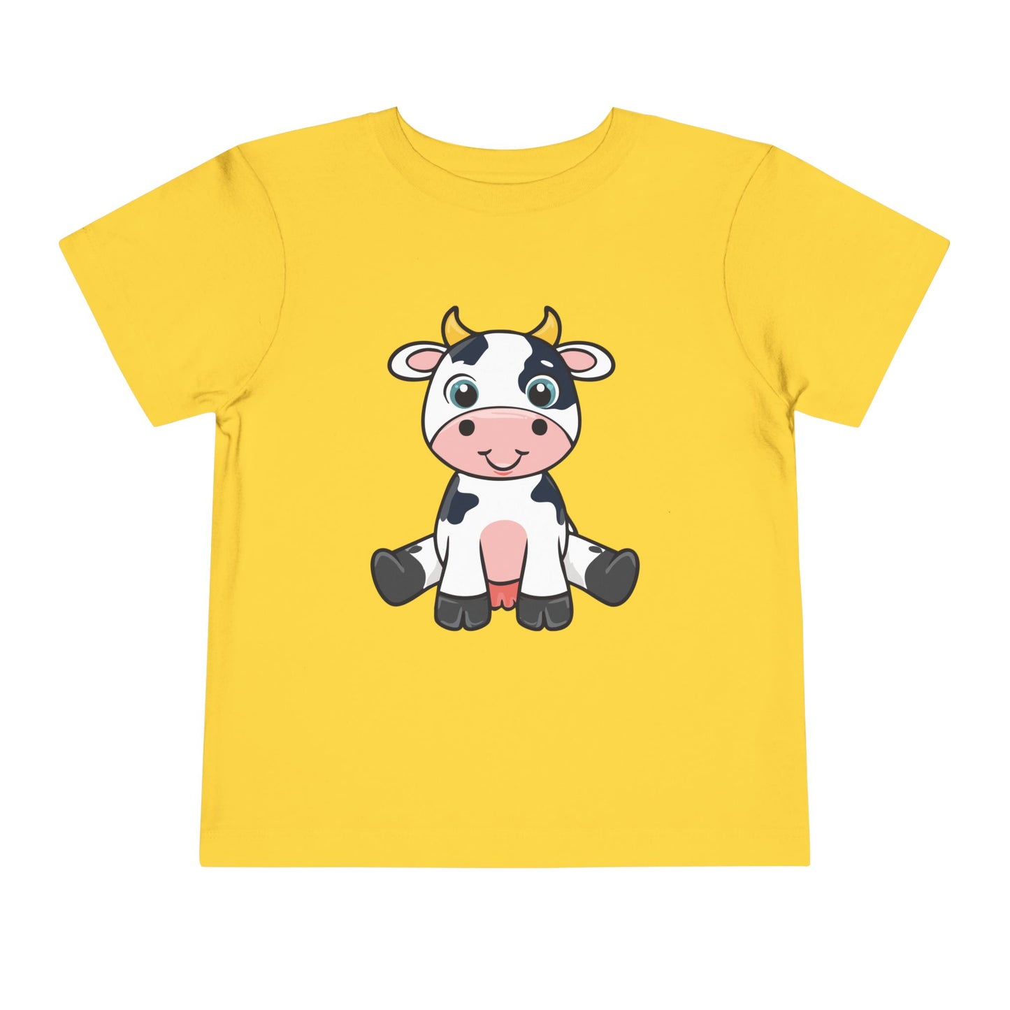 Cute Cow Toddler Short Sleeve Tee - Adorable Kids T-Shirt for Animal Lovers (T2-T5)