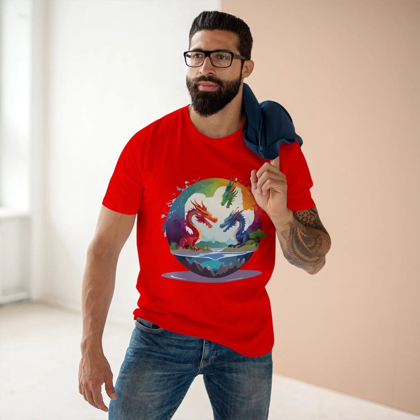 Dragon Graphic Unisex 100 Cotton Staple Tee 21
