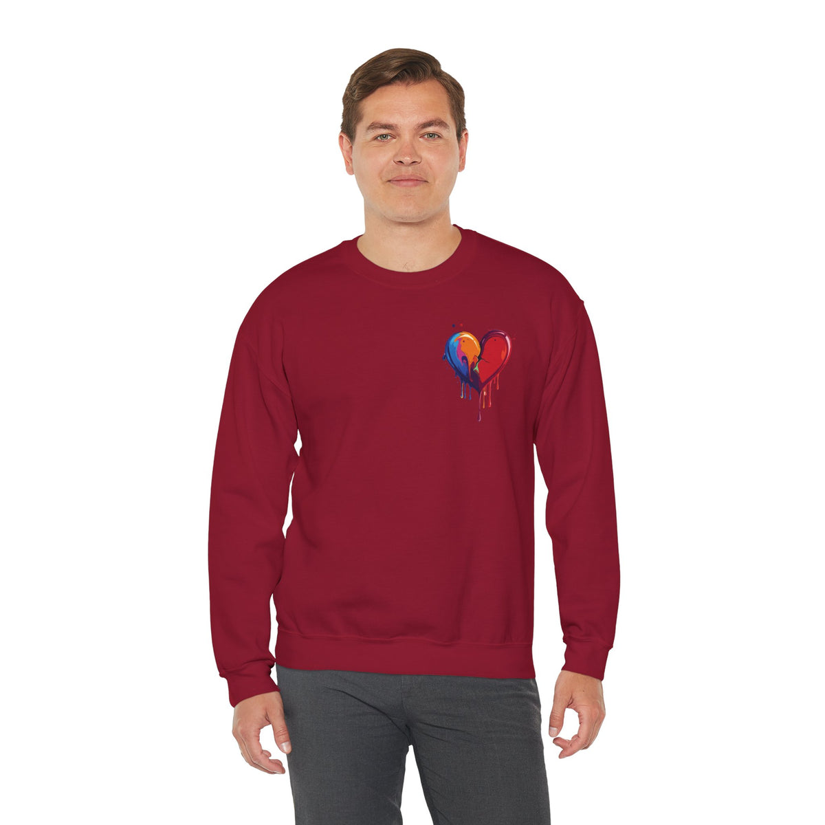 Small Bleeding Heart Sweatshirt, Small Heart Sweatshirt, Valentine's Day Sweatshirt, Heart Sweatshirt 117