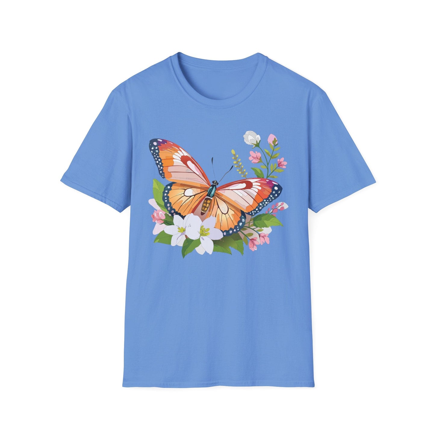 Butterfly Shirt Unisex T Shirt Gildan 64000 Softstyle 100 Percent Ring Spun Cotton