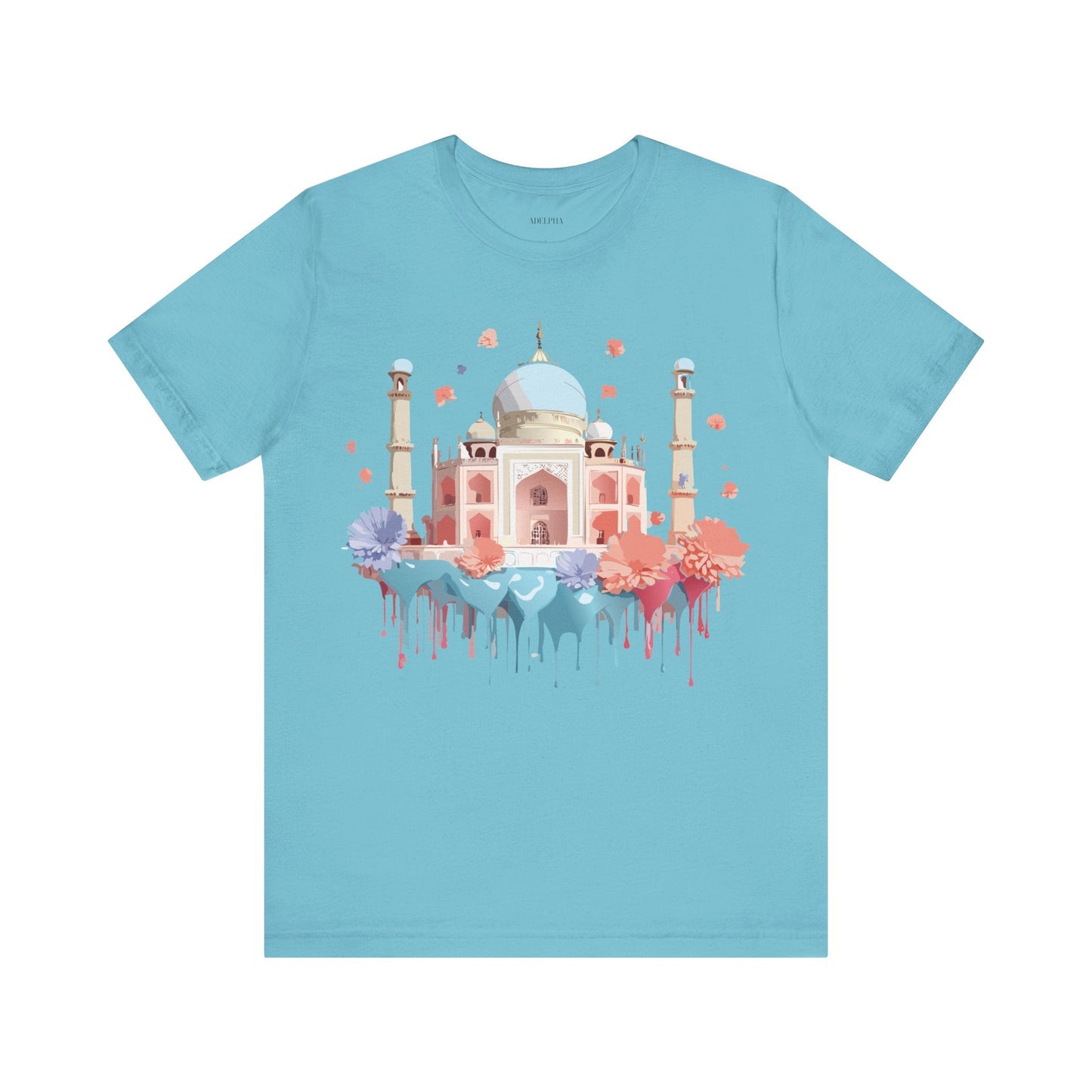 Unisex Taj Mahal Graphic Tee Vintage Inspired Shirt By Adelpha Art Design Collection